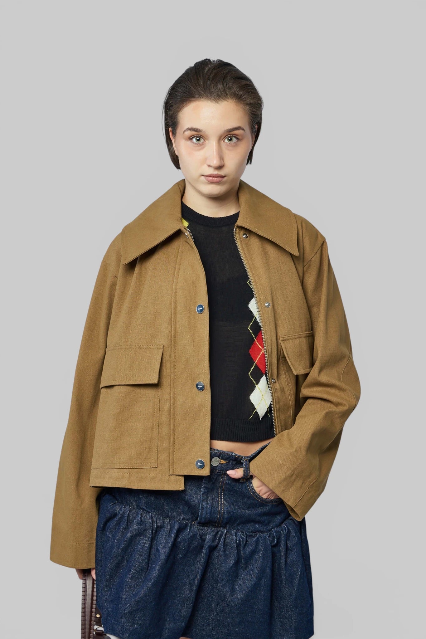 Ganni - Workwear Canvas Short Barn Jacket - LABELS