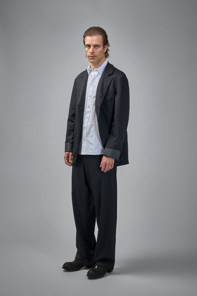 3-button Single-breasted Peak-lapel Hand Pad-stitched Jacket