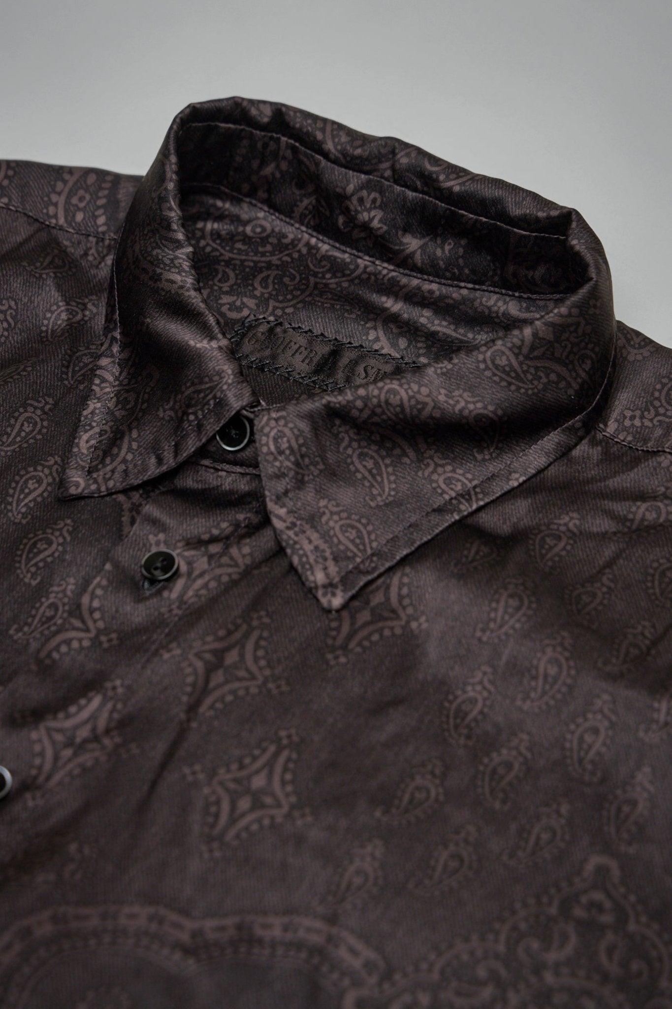 Geoffrey B. Small - Assymetric Swing Back Exaggerated Volume Short Sleeve Workshirt Hand Dyed - LABELS