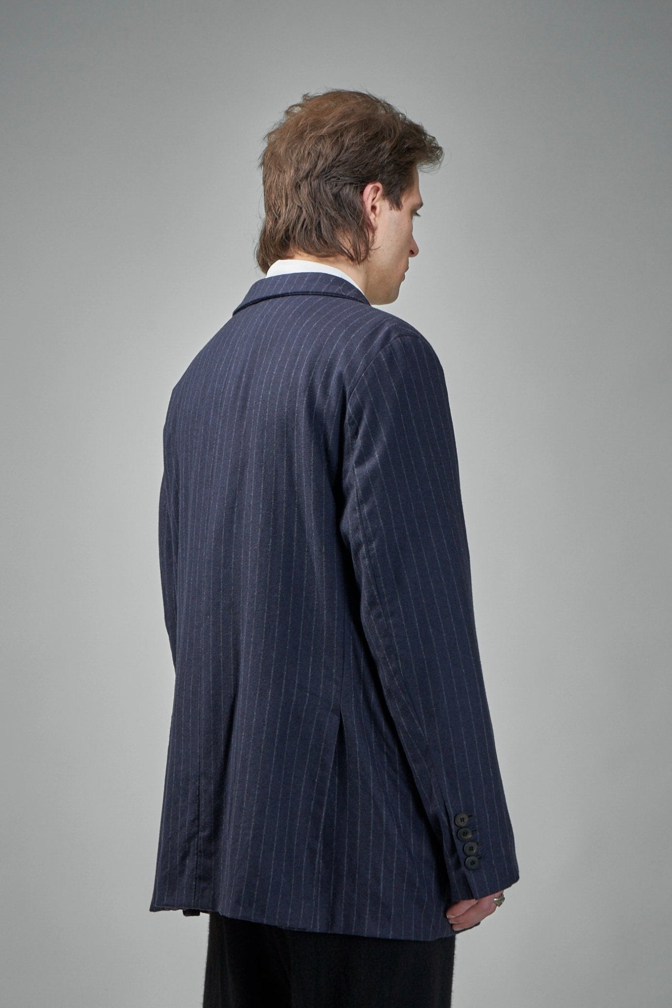 Geoffrey B. Small - Elongated Double - Breasted, 6 Buttons, Double Vent Tailored Jacket - LABELS