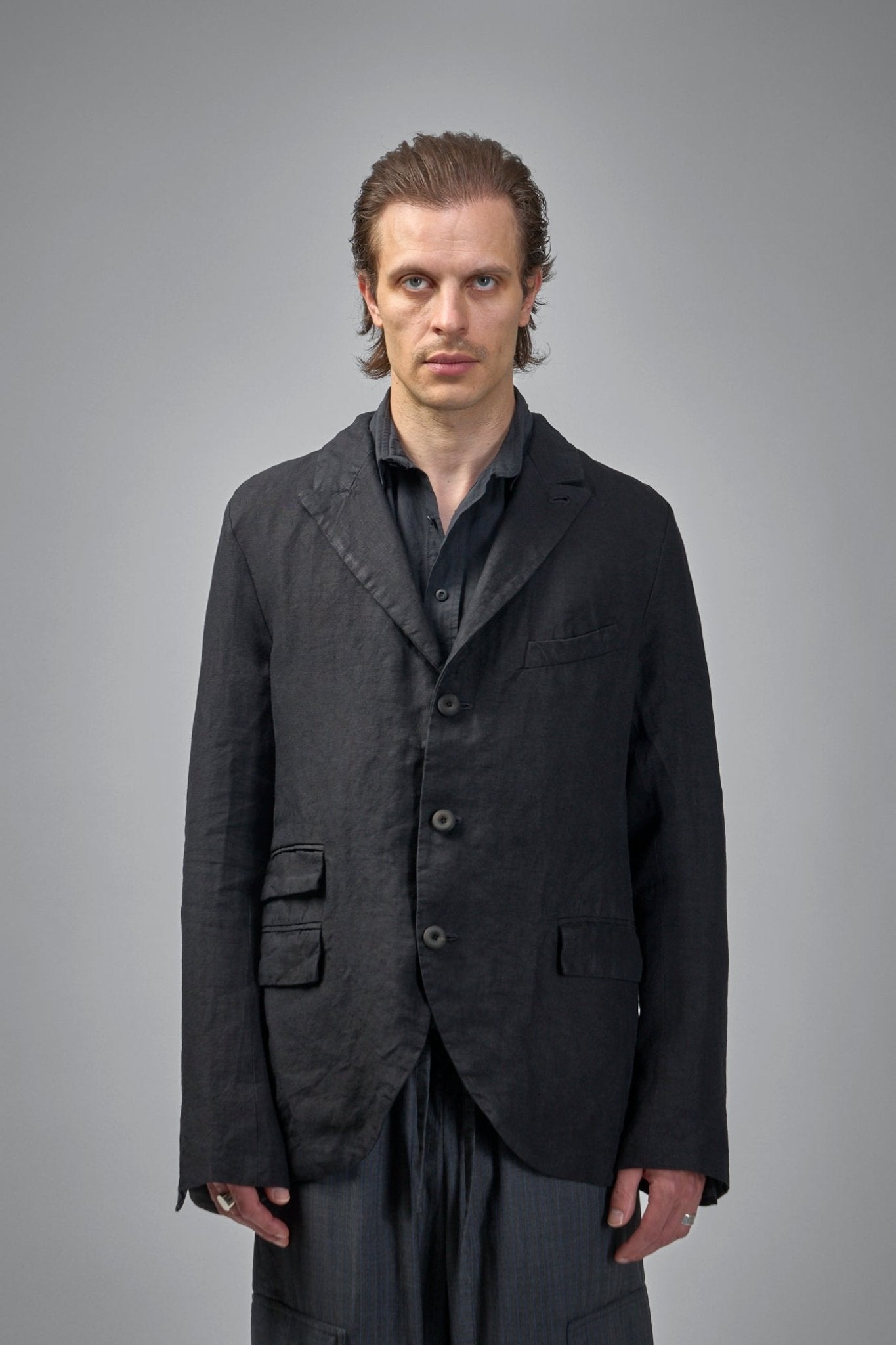 Geoffrey B. Small - Hand Pad - stitched Classic Notch Lapel 3 - button Fully - lined Jacket - LABELS