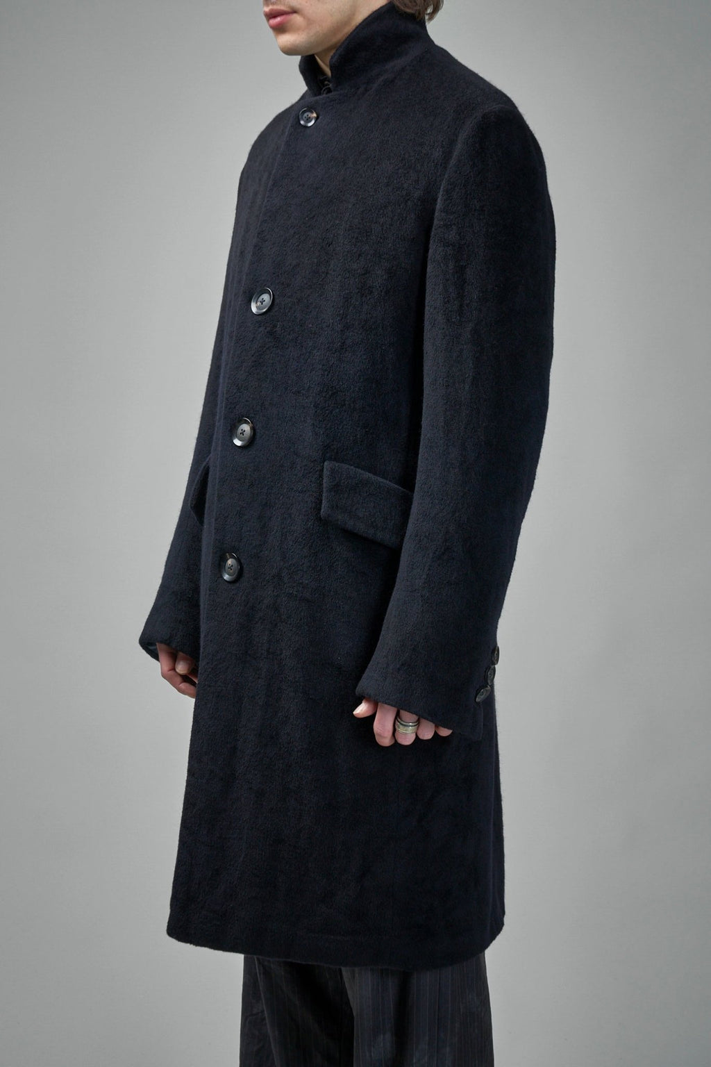 Geoffrey B. Small - Pure Alashan Cashmere 3 - ply Fully - Lined Como Silk Long Coat - LABELS