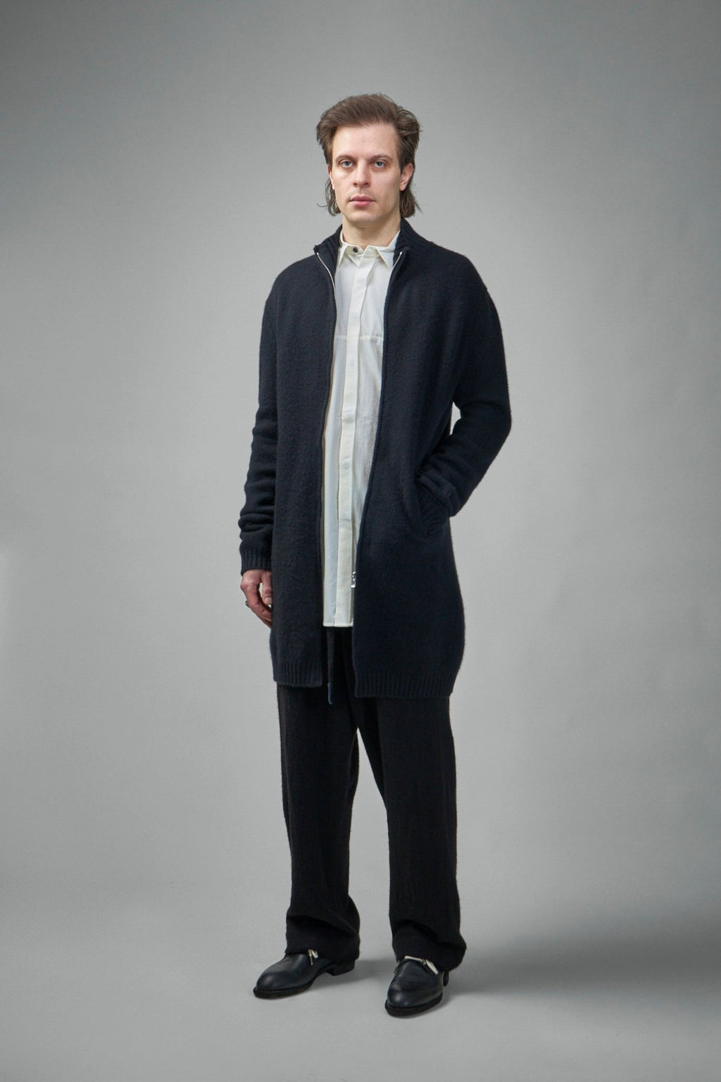 Geoffrey B. Small - Pure Cariaggi Yarn Cashmere Long Knit Cardigan - LABELS