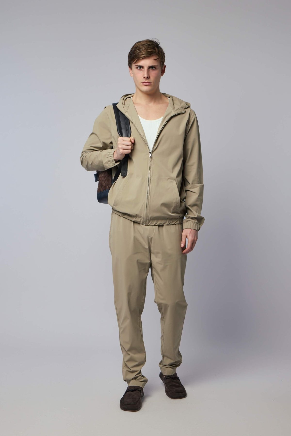 Back view of Gogetti Helix jacket minimalist design