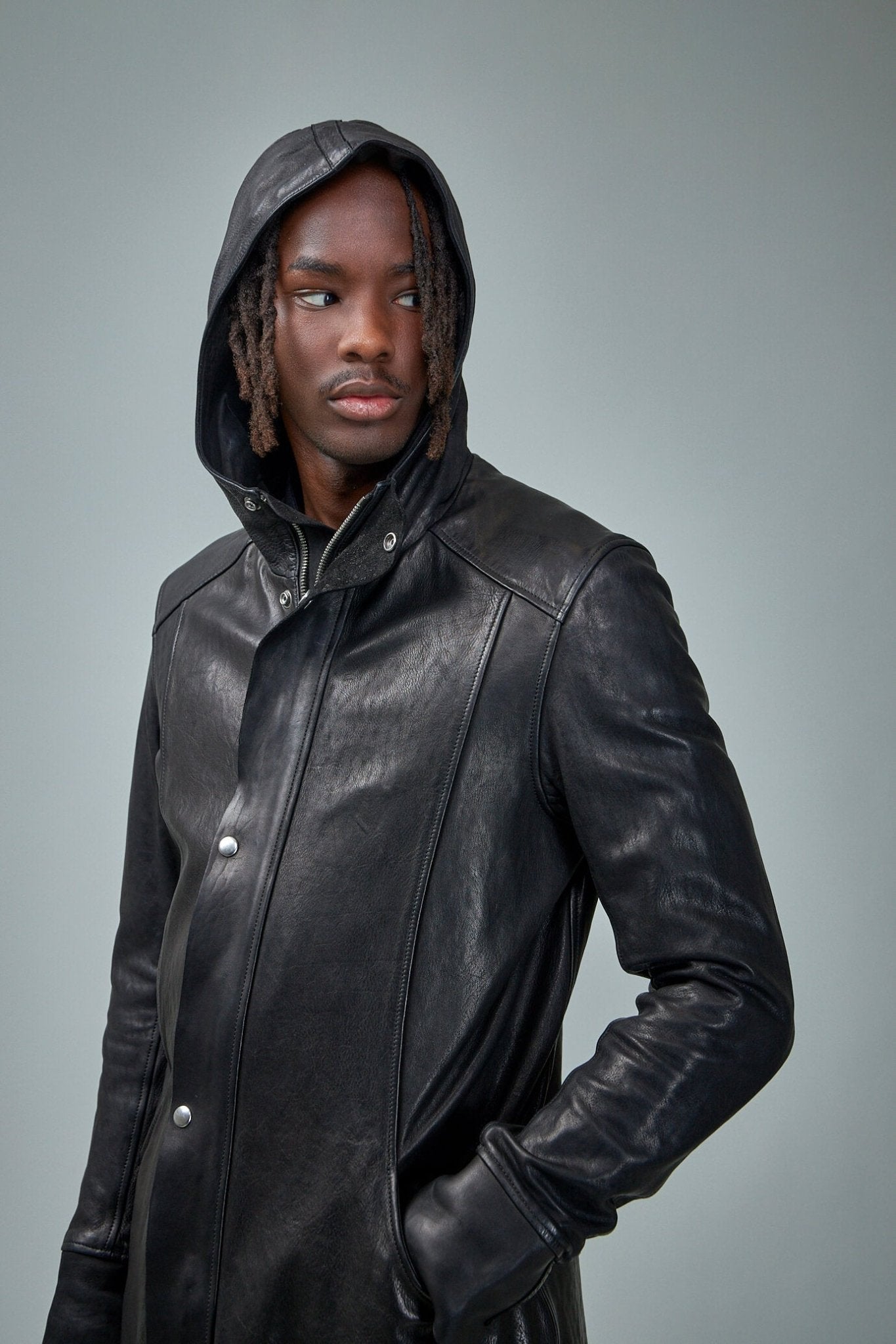 ジャケット・アウター Porter Classic HORSE LEATHER HOOD COAT Porter Classic (HORSE LEATHER HOOD COAT) Color：Black - TRAMPS