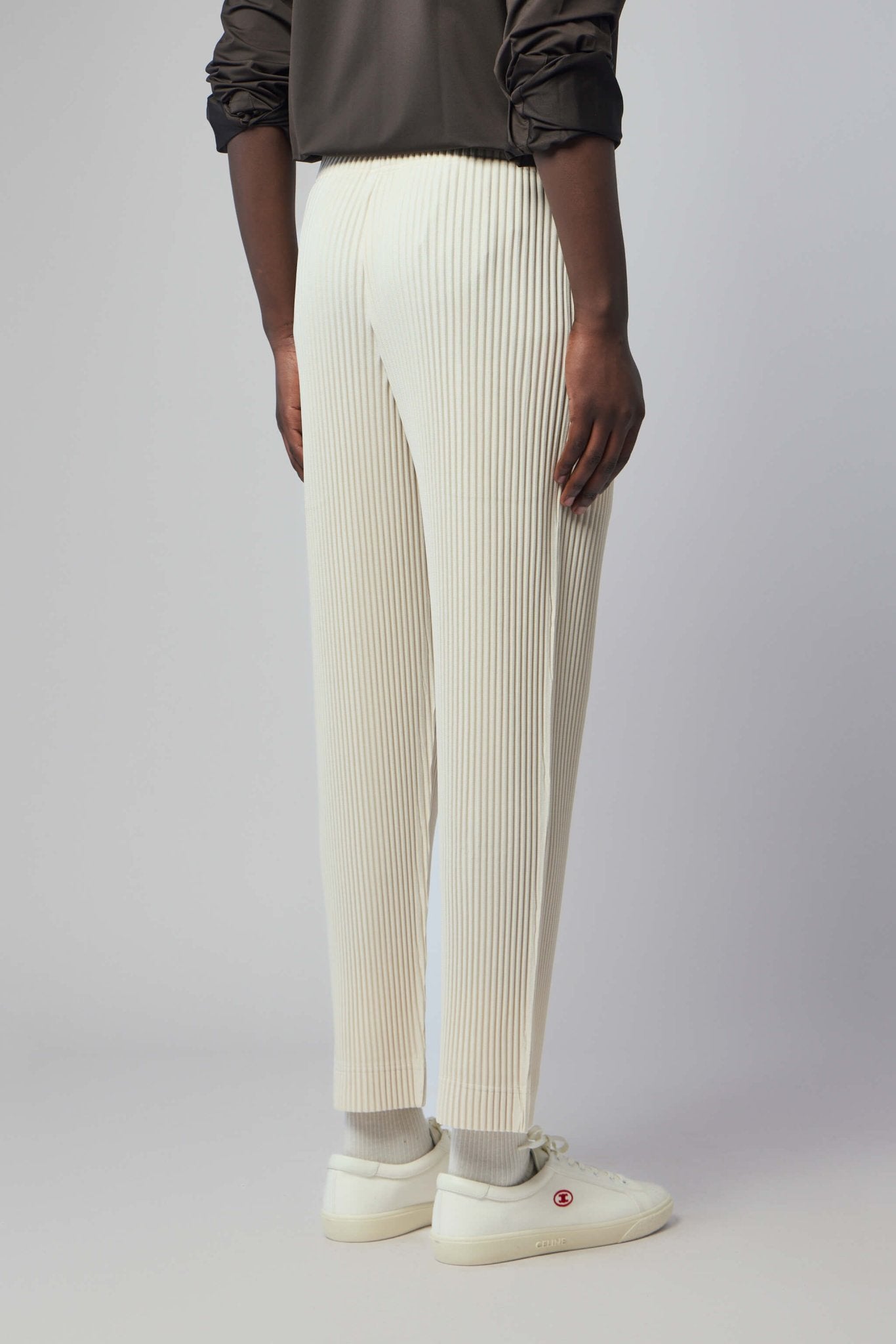 HOMME PLISSÉ ISSEY MIYAKE ストライプ ワイドパンツ Homme Plissé Issey Miyake Wide-Leg Pants - Ribbed – LABELS
