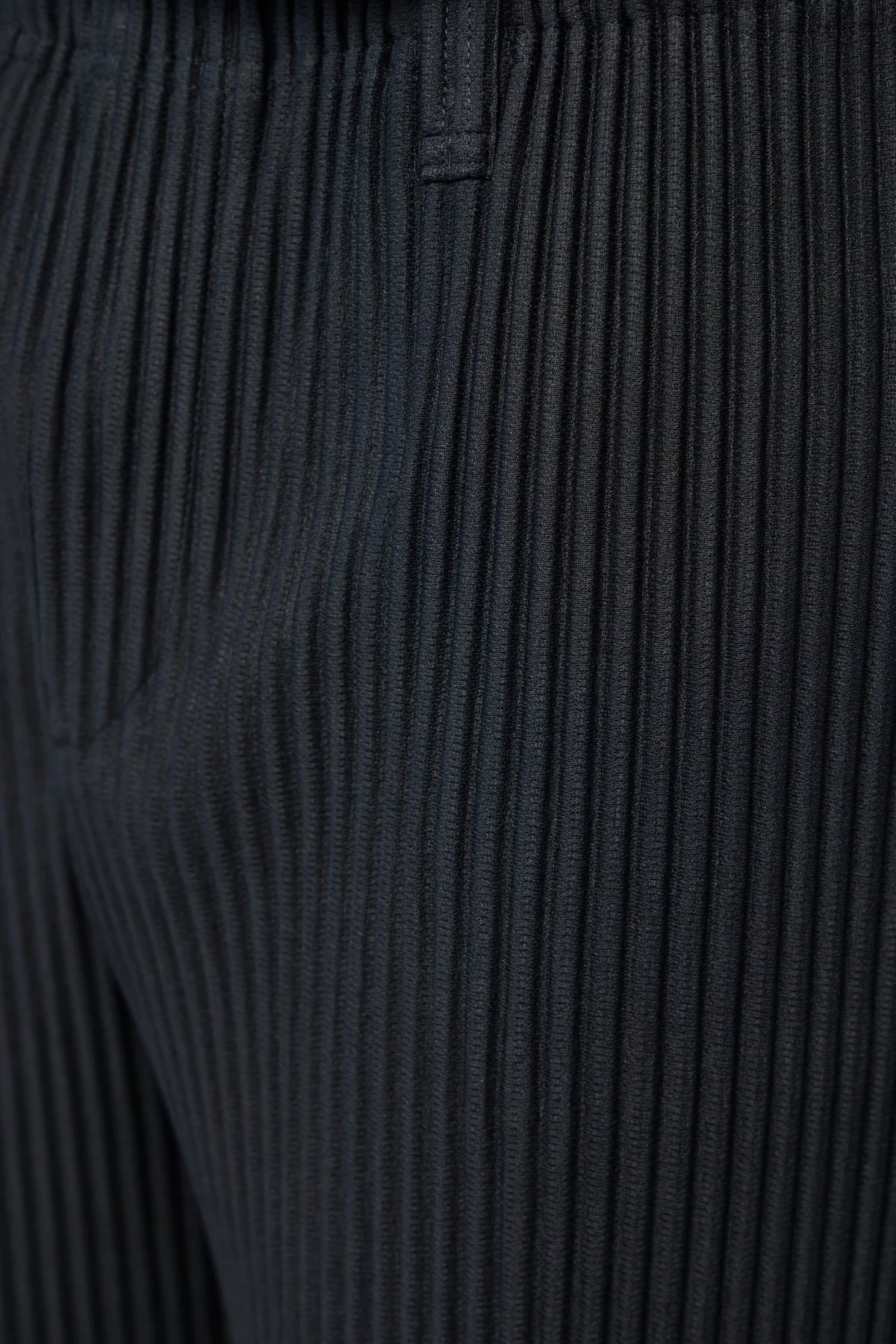 Detail shot of Homme Plissé Issey Miyake Straight Pants fabric and stitching