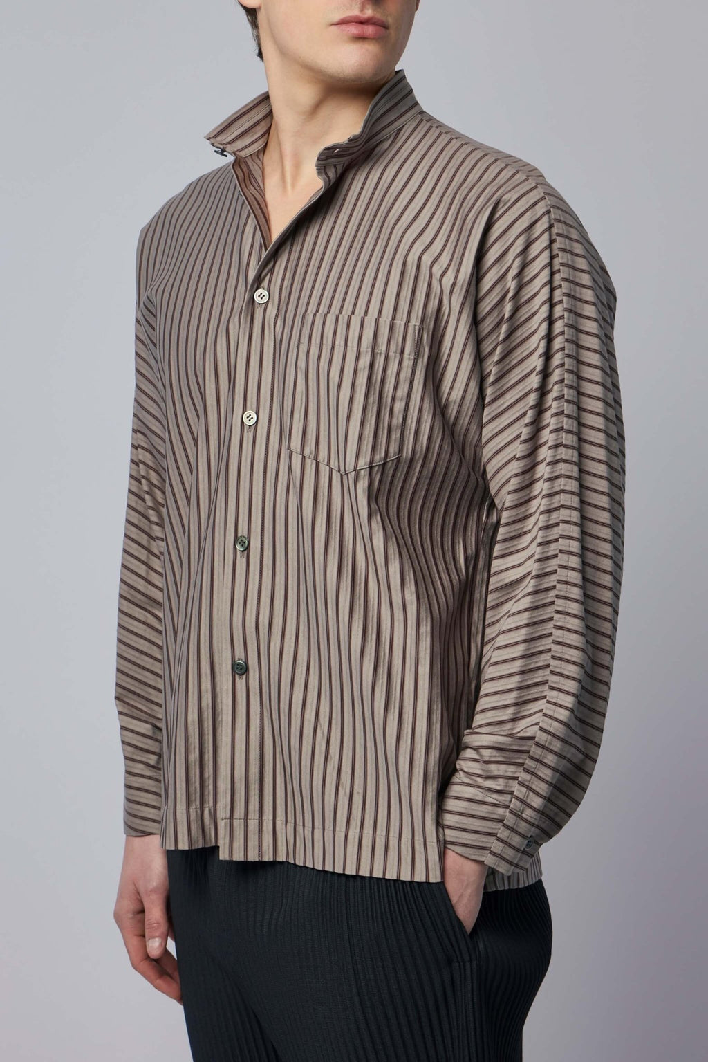 Homme Plissé Issey Miyake - Stripe Jersey Shirt - LABELS