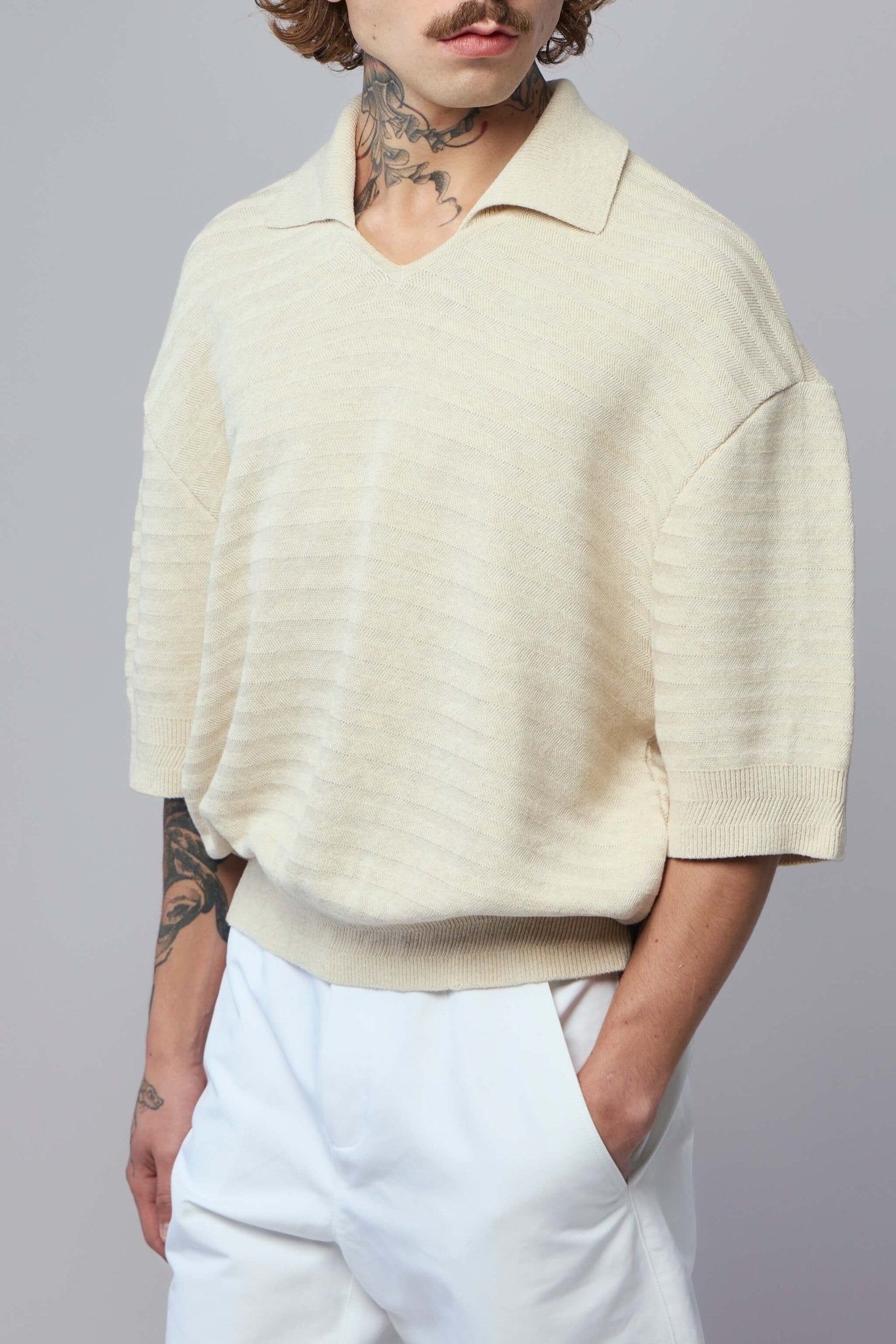 Jacquemus - Le Polo Maille Chevron - LABELS