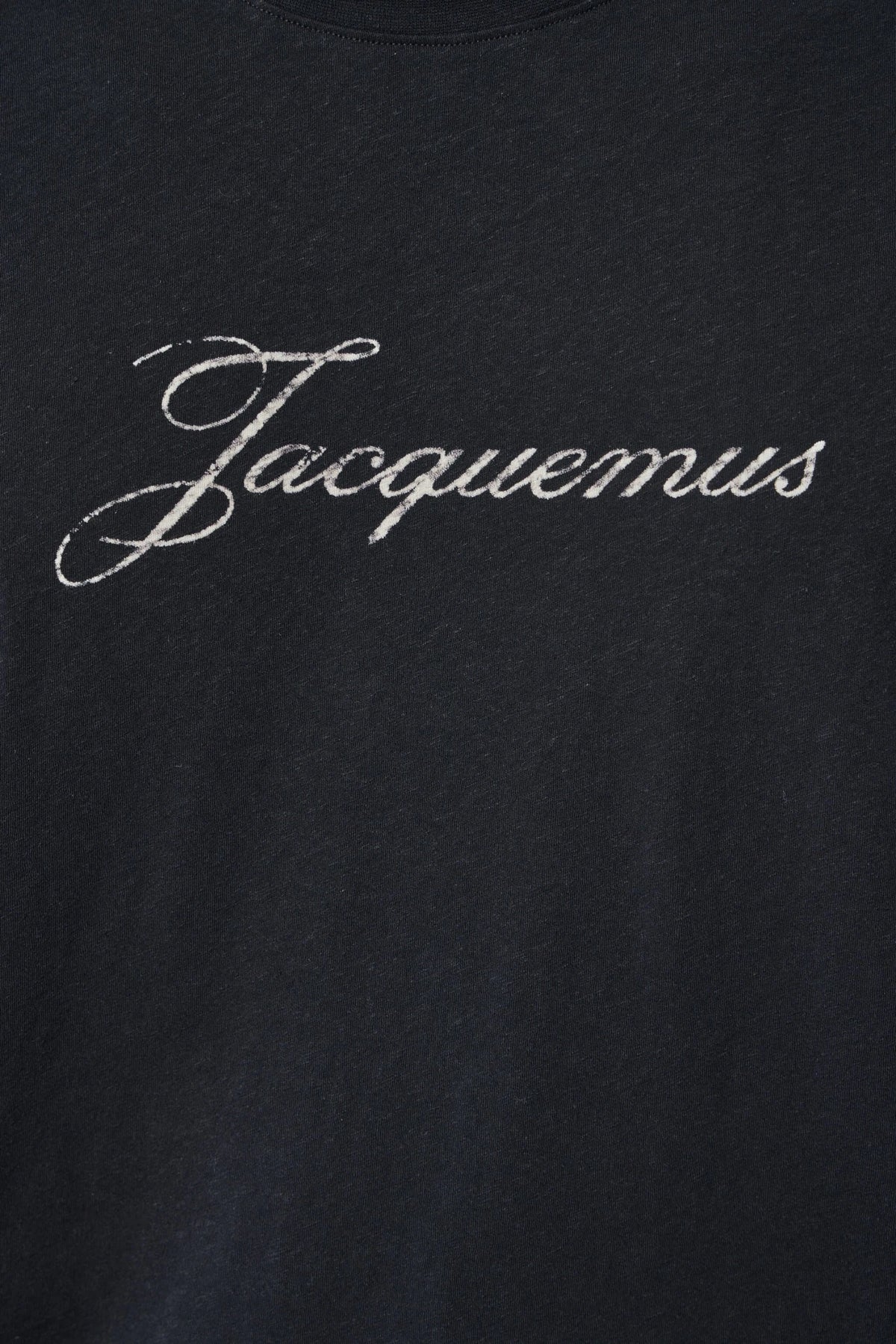 Back view of Jacquemus black sweatshirt showing crew neck design