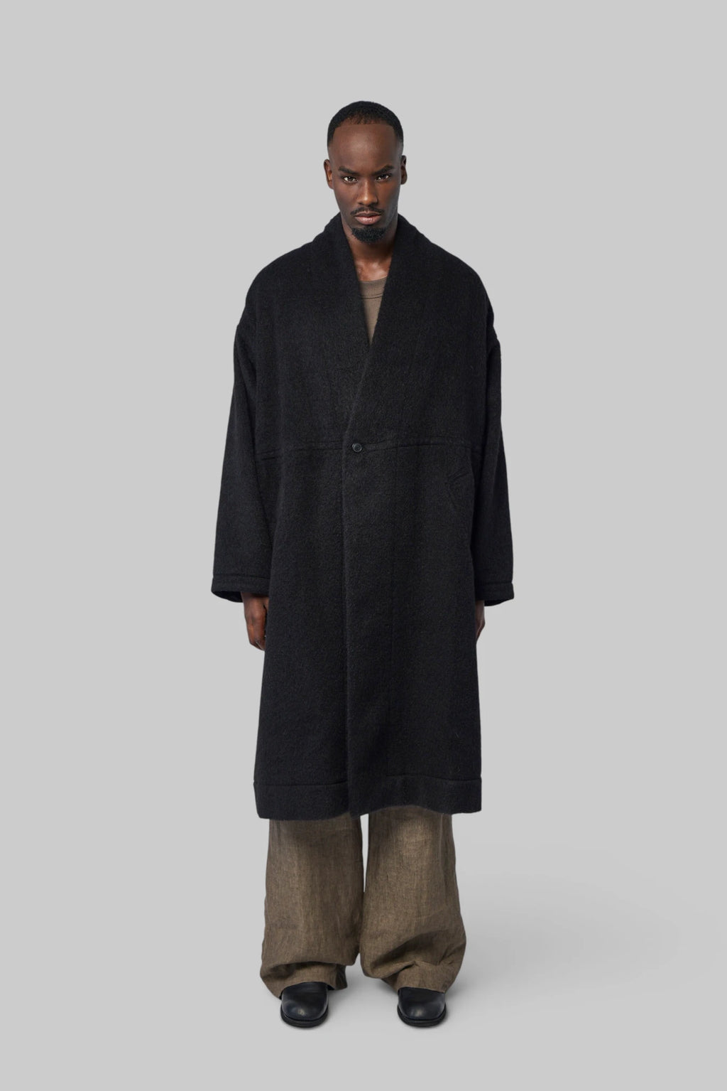 Jan-Jan Van Essche - Coat With Standing Collar,jet Pockets - LABELS