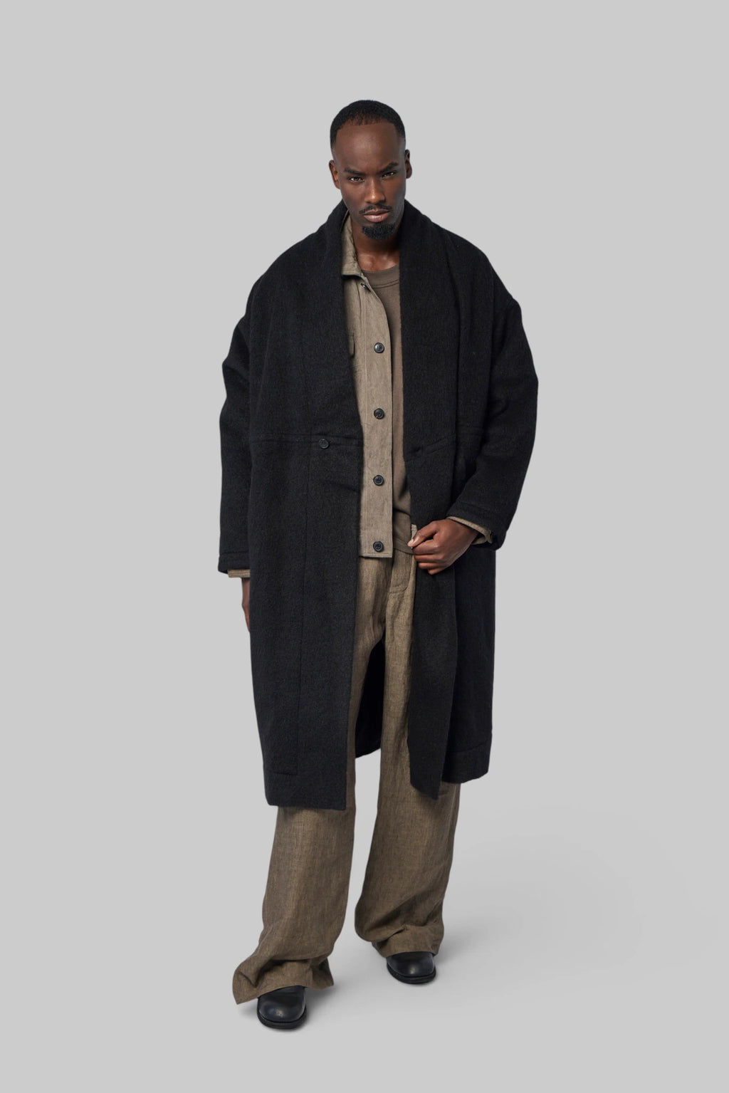 Jan-Jan Van Essche - Coat With Standing Collar,jet Pockets - LABELS