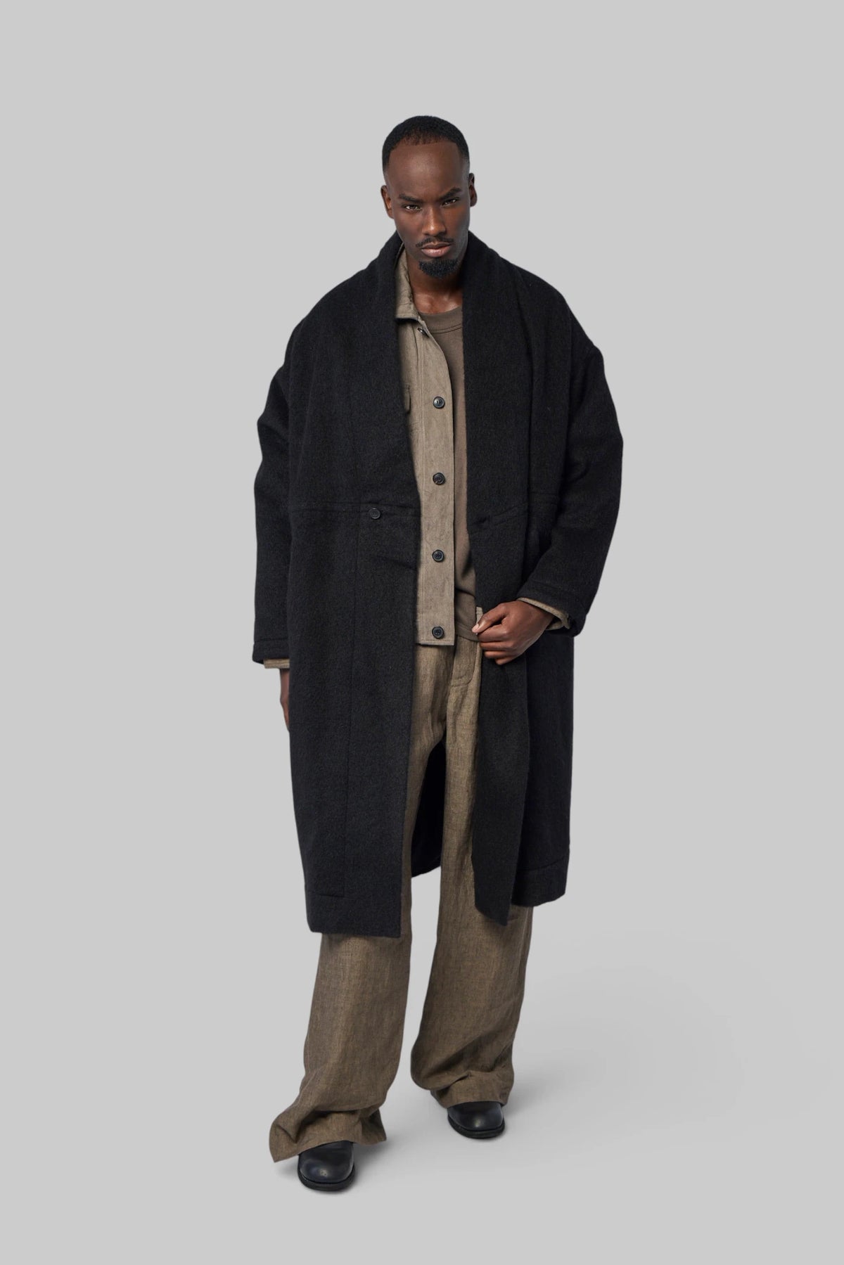 Jan-Jan Van Essche - Coat With Standing Collar,jet Pockets - LABELS