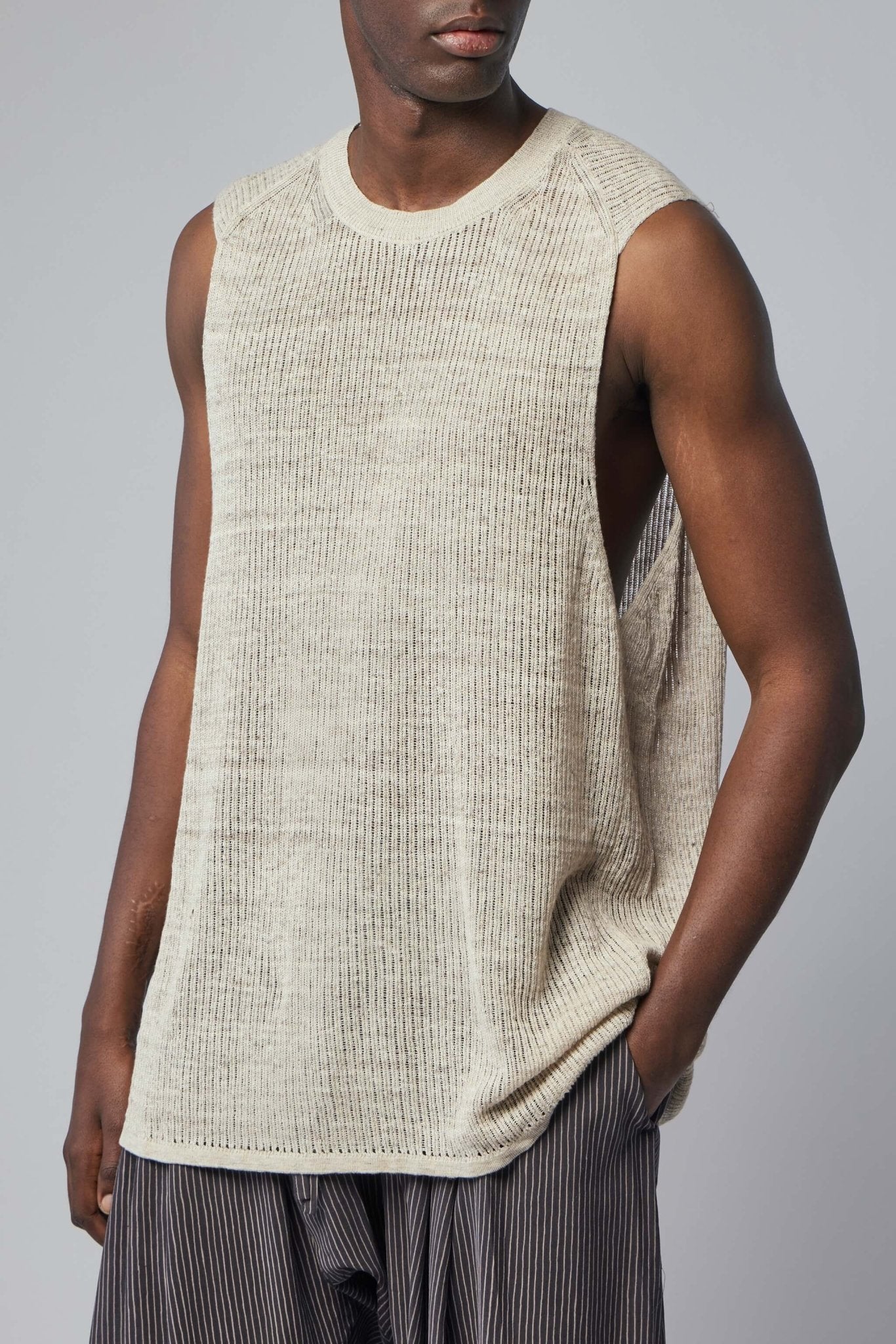 Jan-Jan Van Essche Tank Tops - Mesh Knit Linen Cotton – LABELS