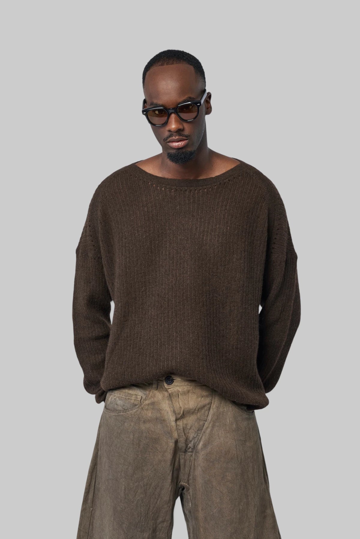Jan-Jan Van Essche - Knitted Boat Neck Sweater - LABELS