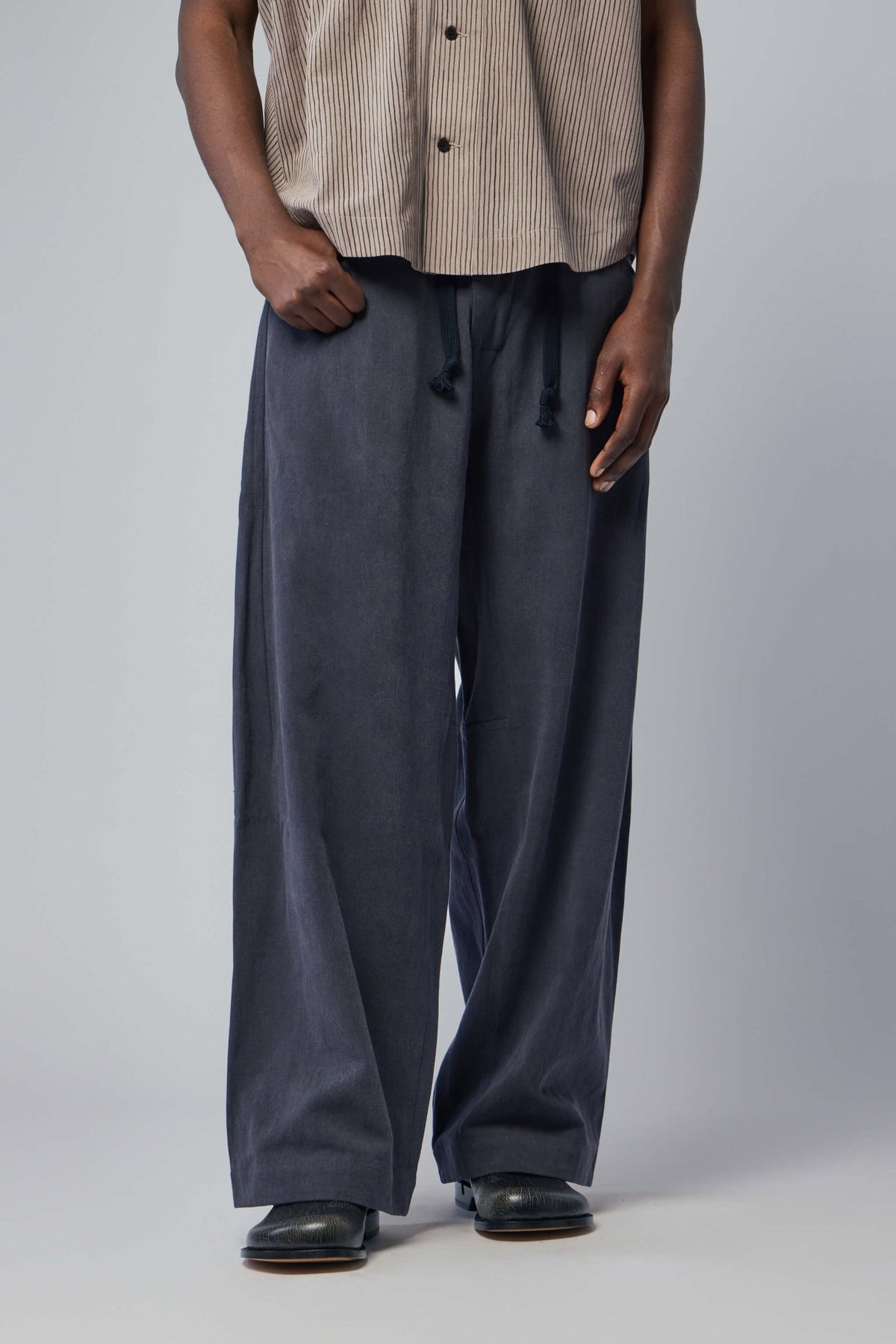 Jan-Jan Van Essche wide-leg pants in organic cotton hemp blend with oversized fit