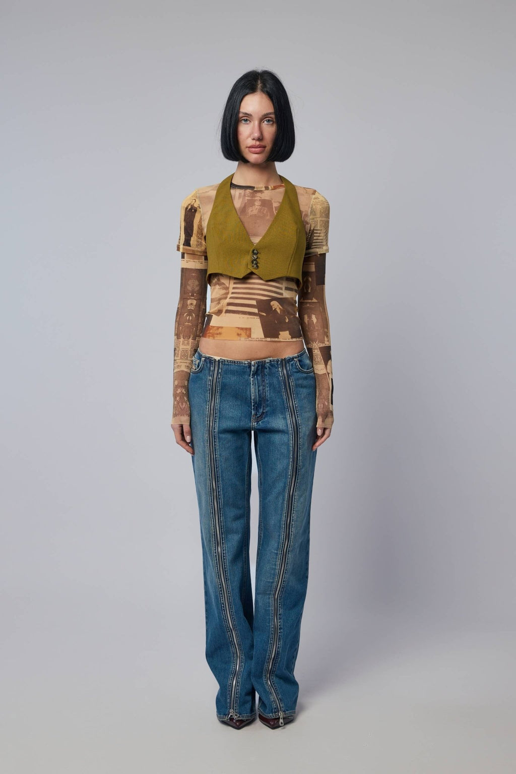 Jean Paul Gaultier - Backless Tailoring Gilet With Belt Detail - LABELS