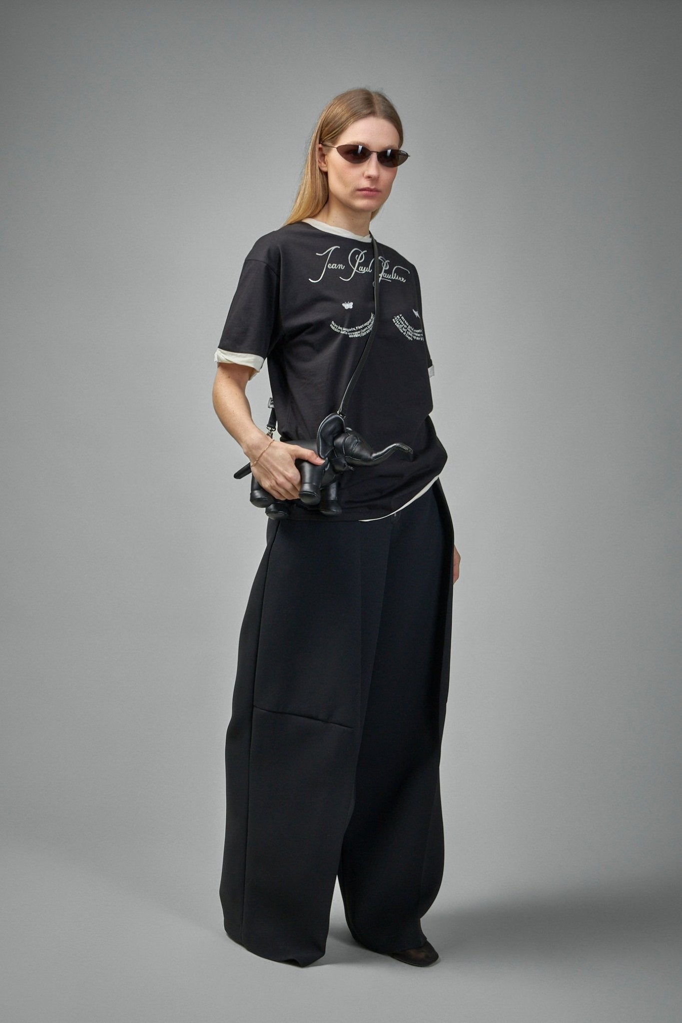 Jean Paul Gaultier - Cotton Asymetric T-Shirt Printed ''Tattoo" - LABELS