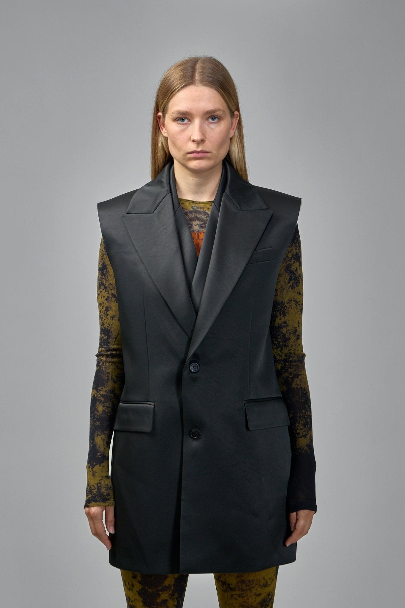 Jean Paul Gaultier - Double - Layer Sleeveless Jacket - LABELS