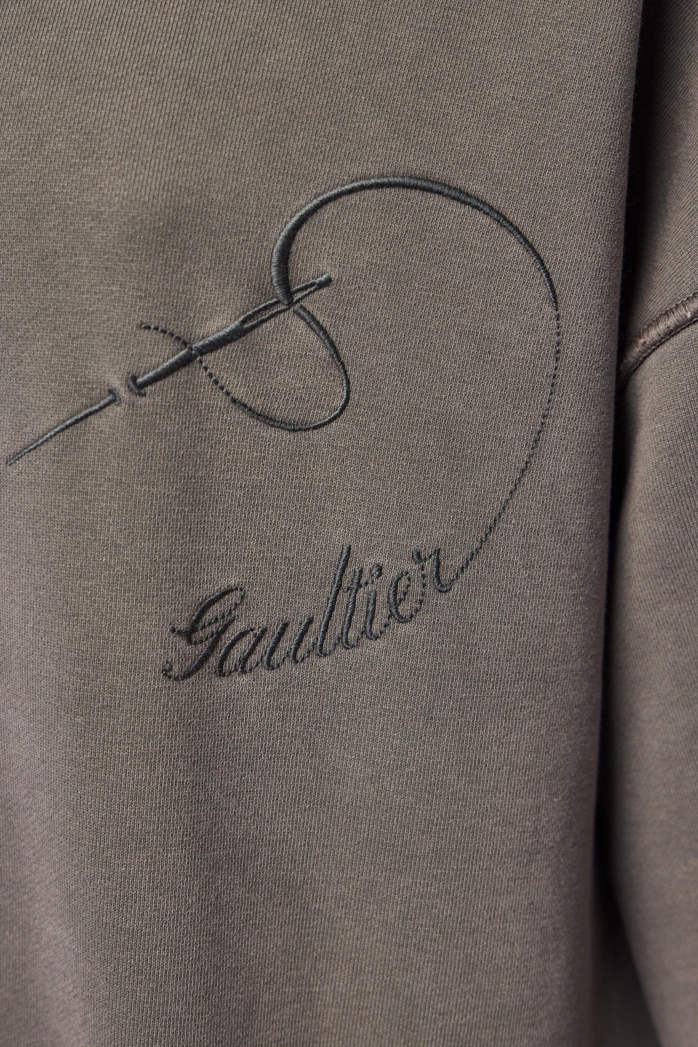Jean Paul Gaultier - Fleece Sweatshirt Embroidered "needles Jean Paul Gaultier" - LABELS