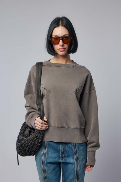 Long Sleeve Embroidered Sweatshirt
