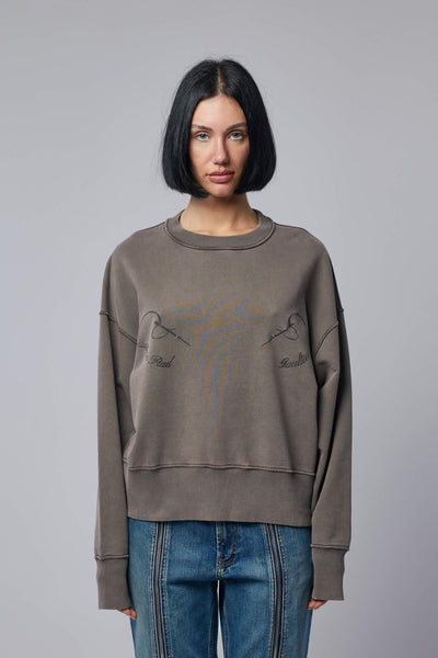 Long Sleeve Embroidered Sweatshirt