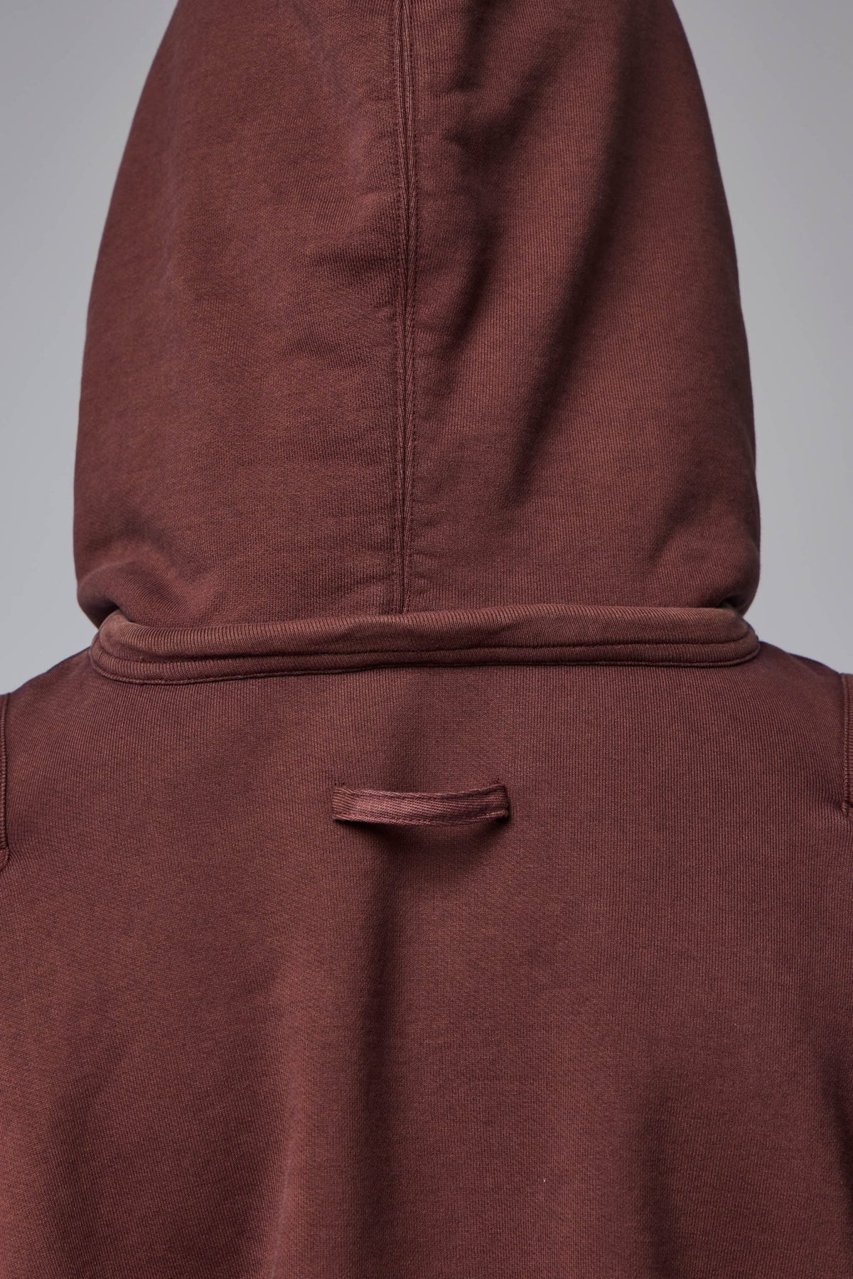 Detail shot of premium cotton fabric texture and construction