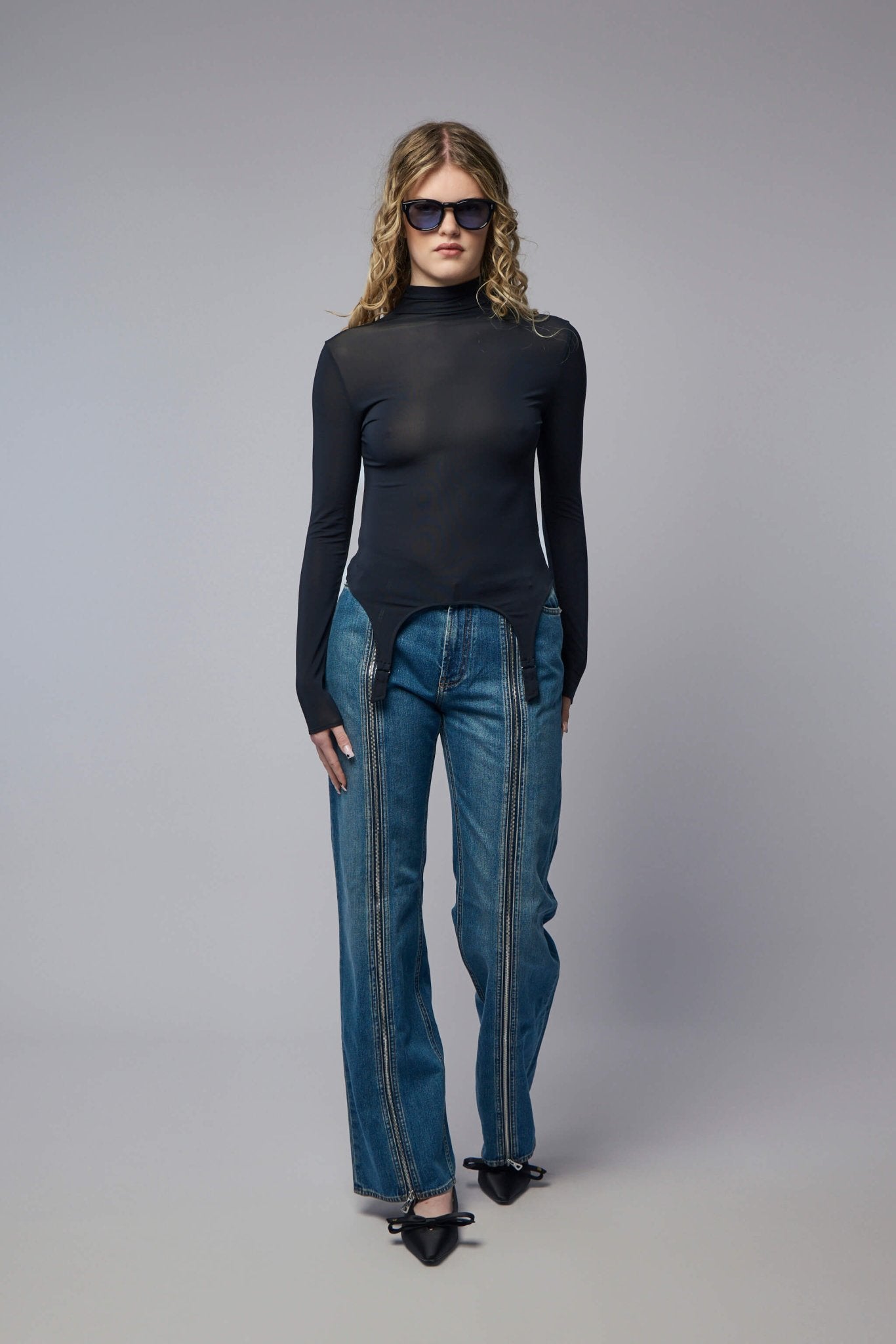 Jean Paul Gaultier Wide-Leg Pants - Front Zipped Denim – LABELS