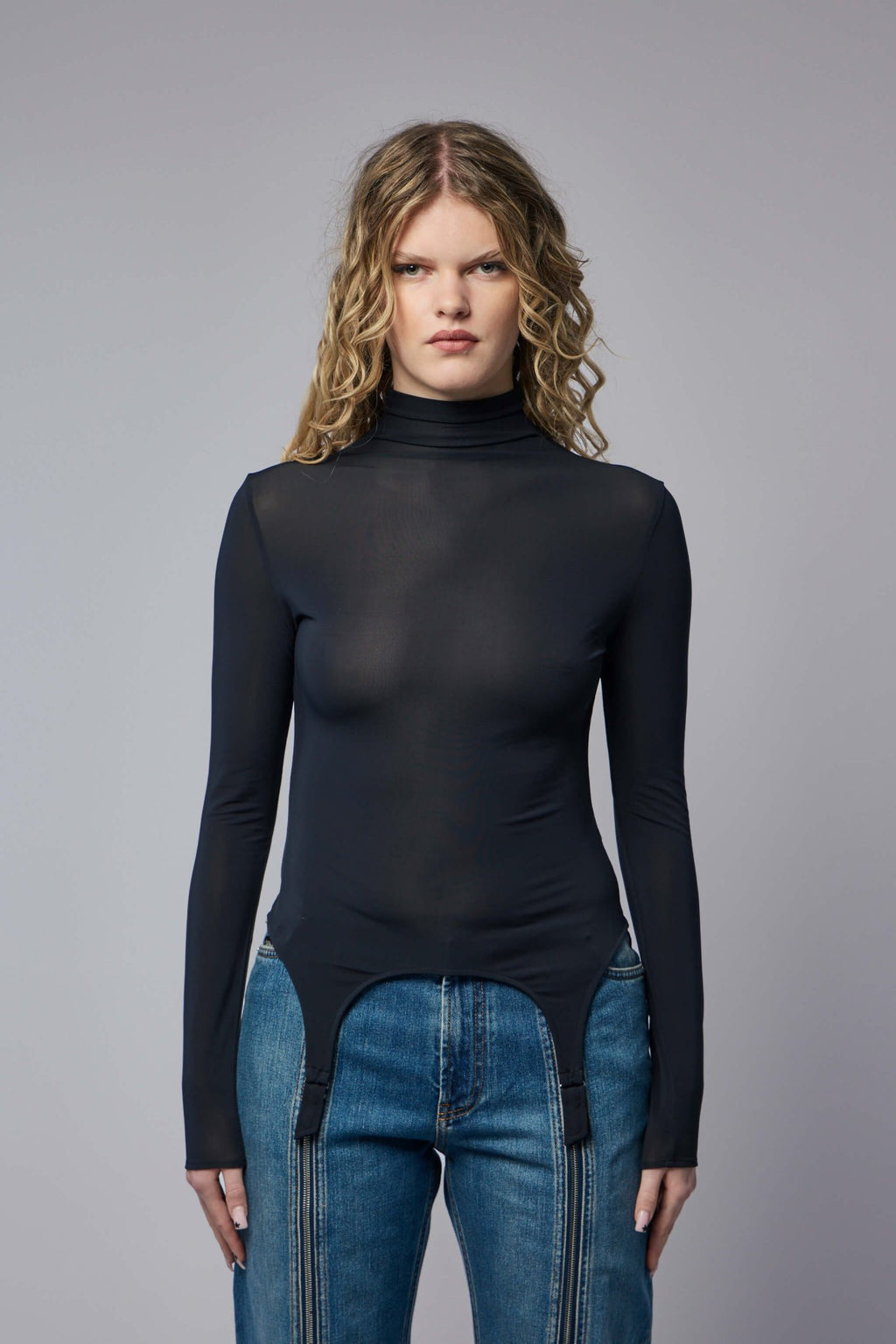 Jean Paul Gaultier - Garter Top Viscose Jersey - LABELS