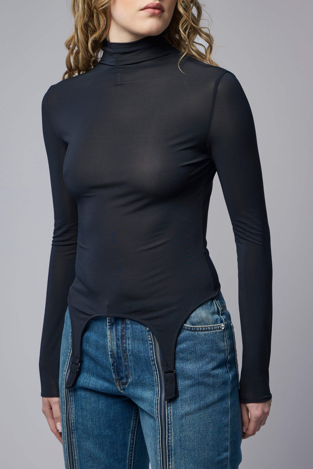 Jean Paul Gaultier - Garter Top Viscose Jersey - LABELS