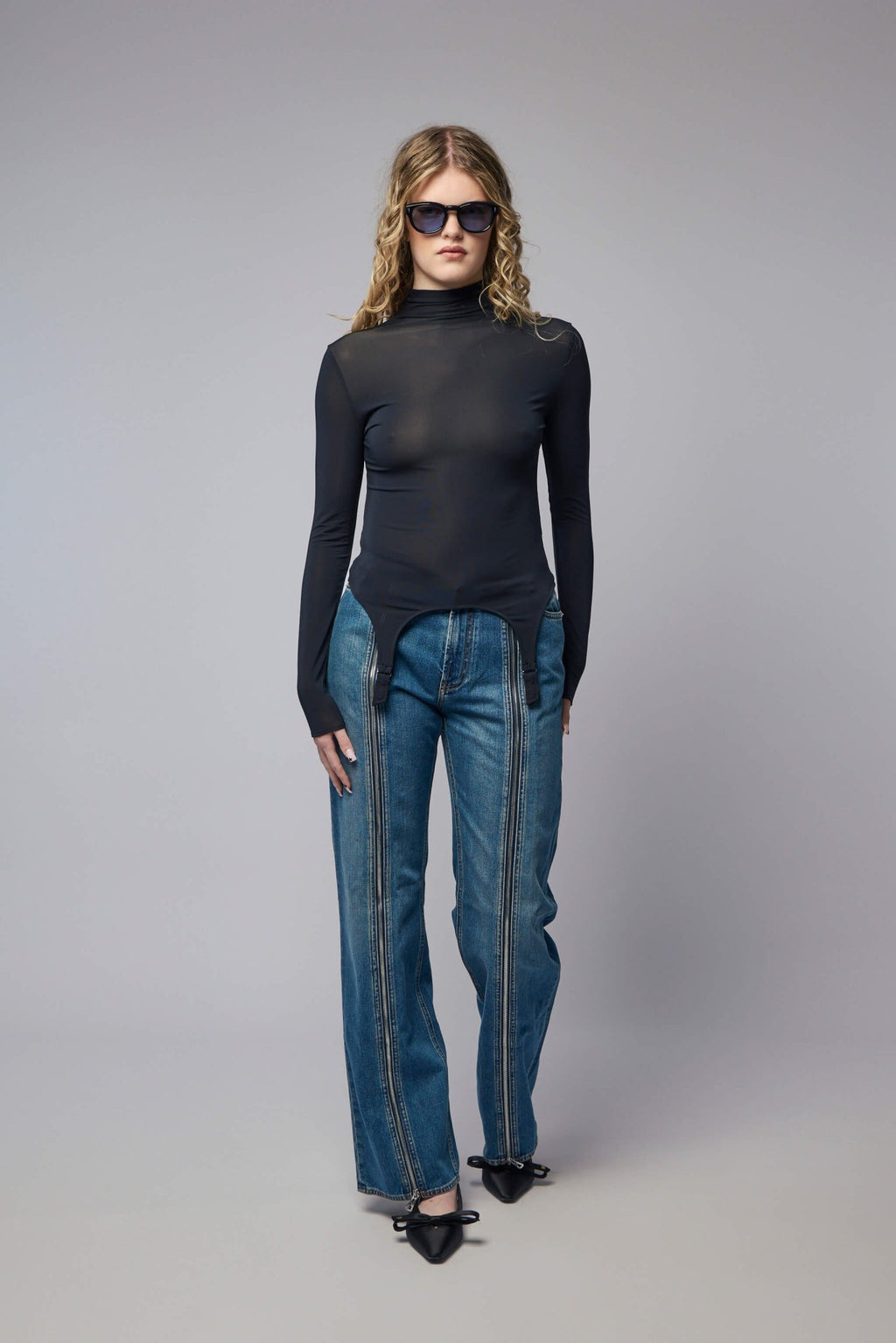 Jean Paul Gaultier - Garter Top Viscose Jersey - LABELS