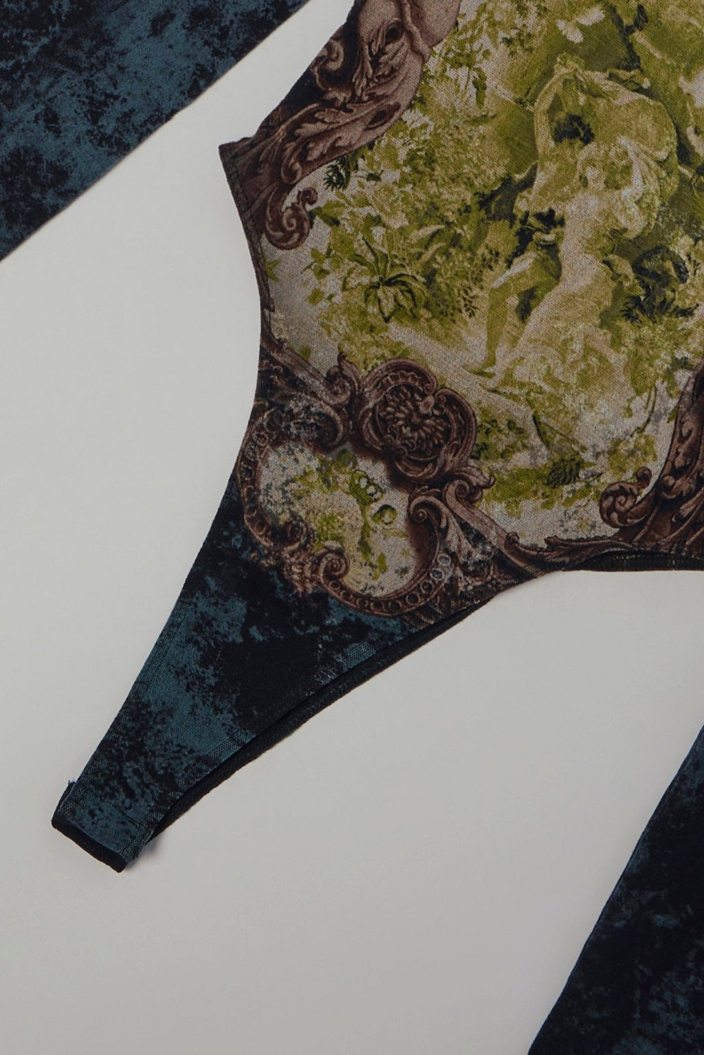 Jean Paul Gaultier - Mesh Body with Open Back Printed Medaillon - LABELS