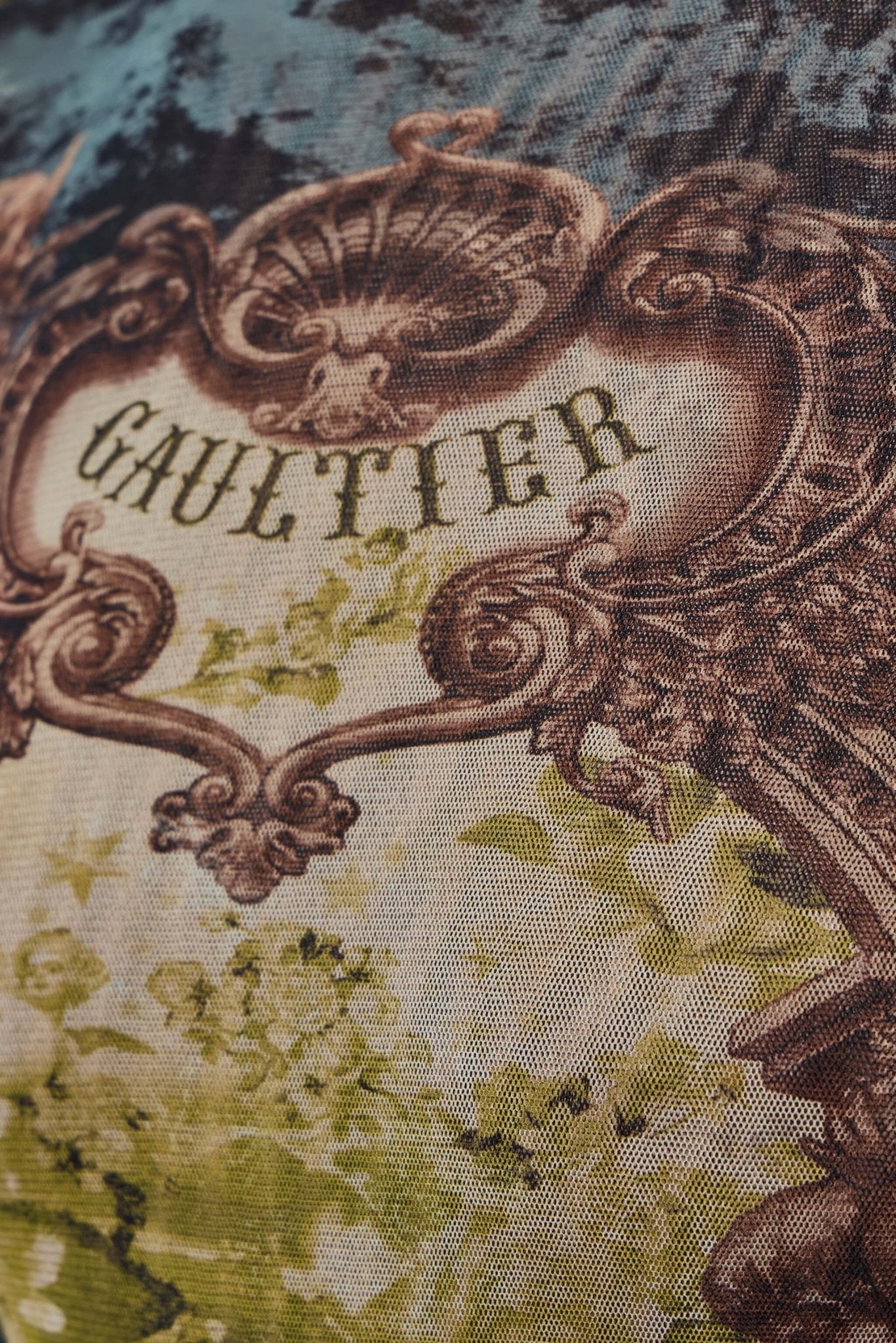 Jean Paul Gaultier - Mesh Body with Open Back Printed Medaillon - LABELS