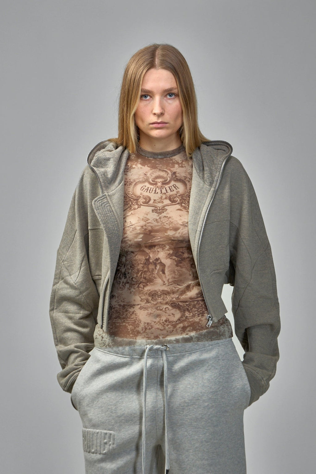 Jean Paul Gaultier - Mesh Printed Médaillon Tank Top - LABELS