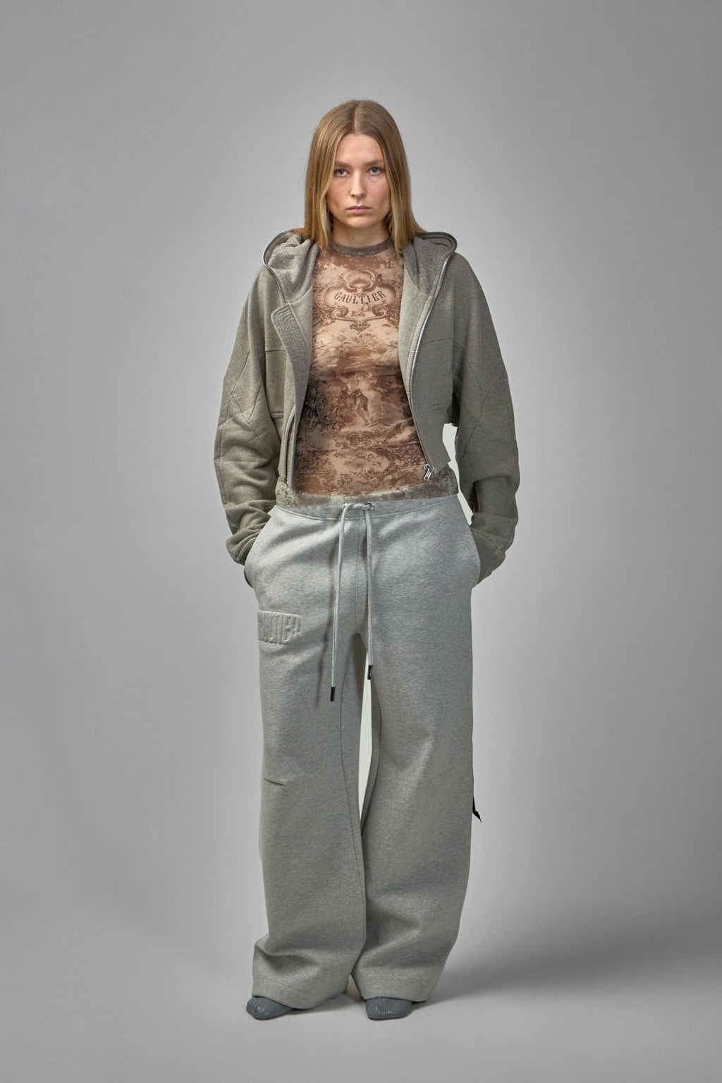 Jean Paul Gaultier - Mesh Printed Médaillon Tank Top - LABELS