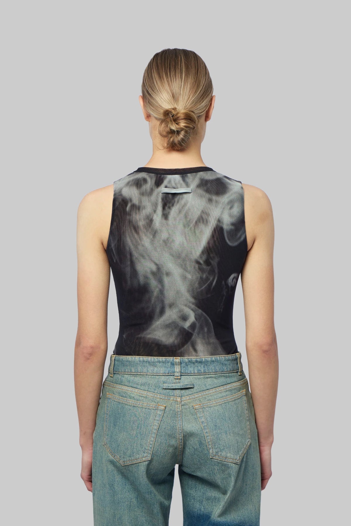 Jean Paul Gaultier - Mesh Tank Top Body Printed "smoking Women" - LABELS