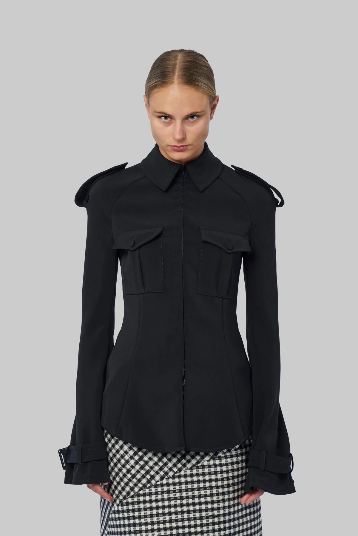 Jean Paul Gaultier - Military Shirt Woman Fit With Trench Details - LABELS