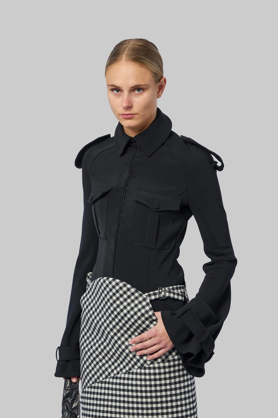 Jean Paul Gaultier - Military Shirt Woman Fit With Trench Details - LABELS