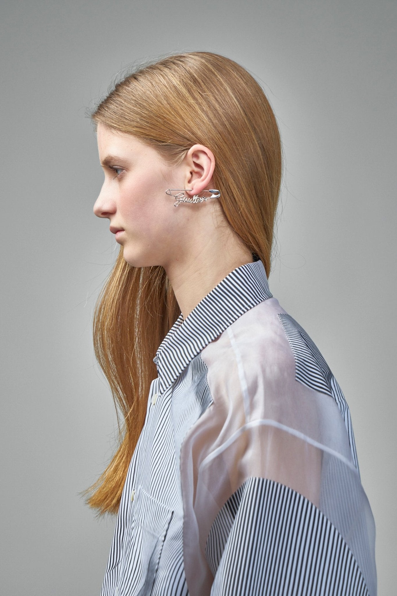 Jean Paul Gaultier - Safety Pin ''GAULTIER'' Mono Earring - LABELS