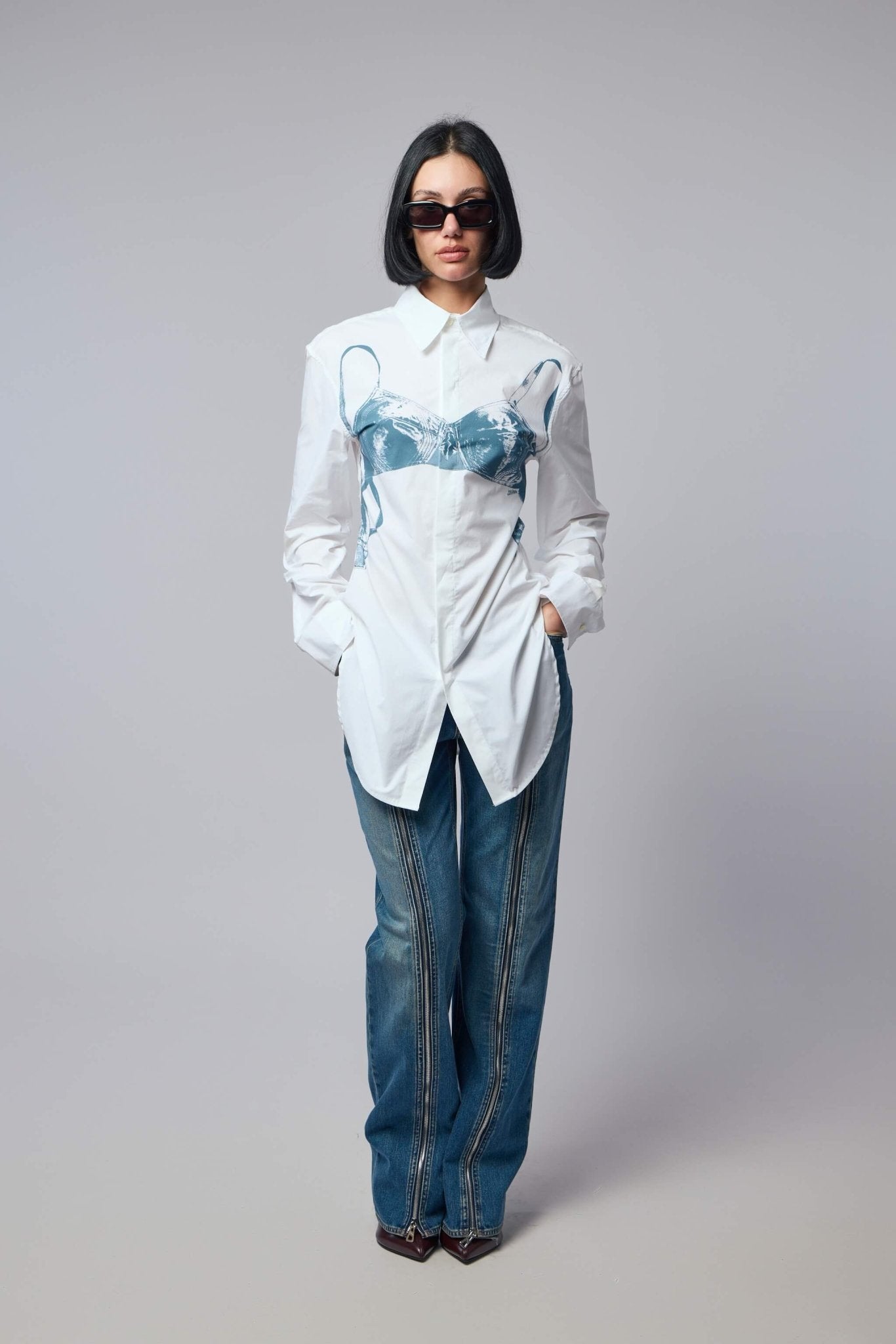 Jean Paul Gaultier - Shirt Printed "scanned Bra" - LABELS