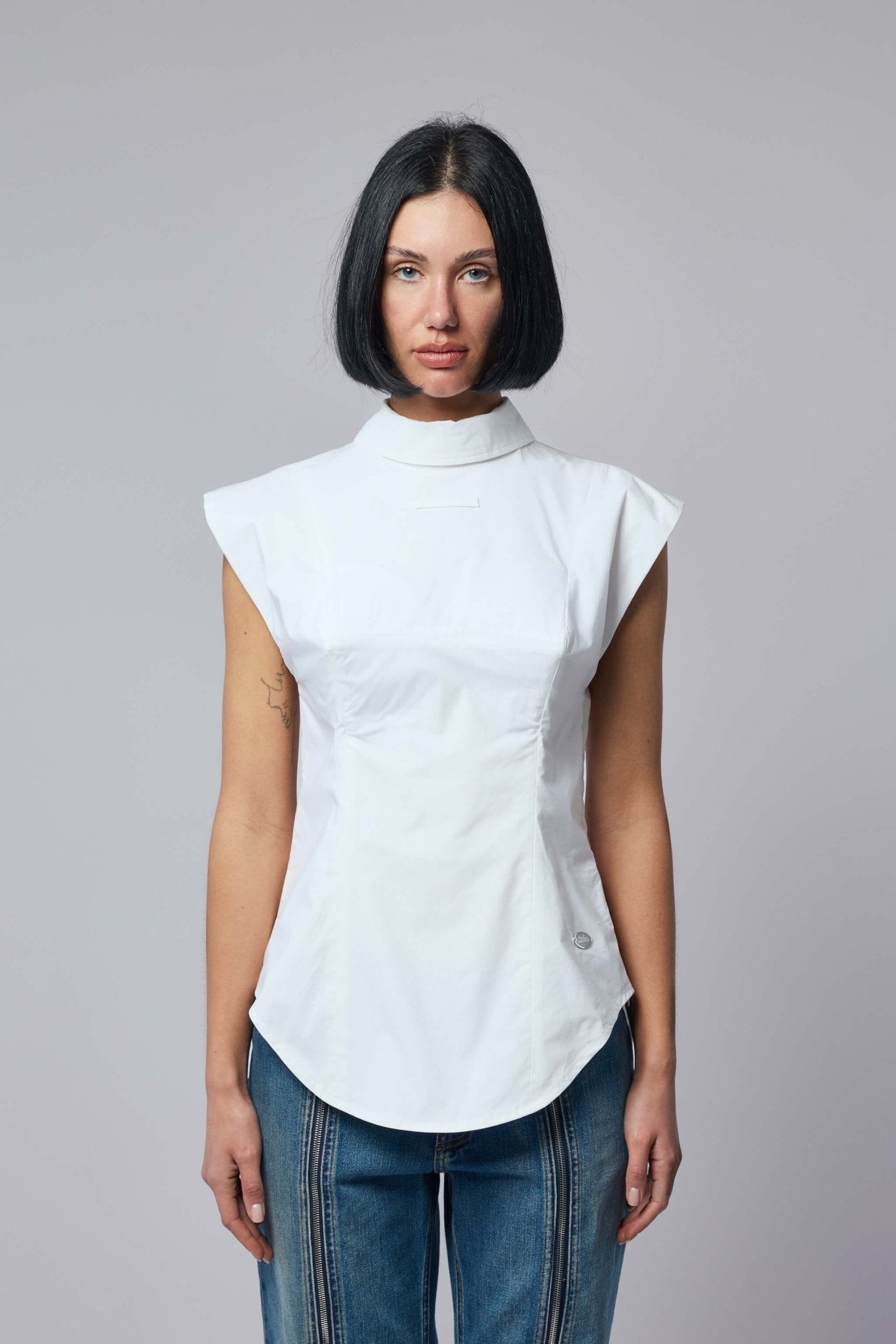 Jean Paul Gaultier - Sleeveless Reversed Shirt With Pointy Boobs - LABELS