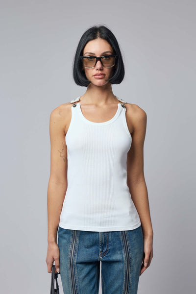 Jean Paul Gaultier Tank Tops - Engraved Metal Clasp – LABELS