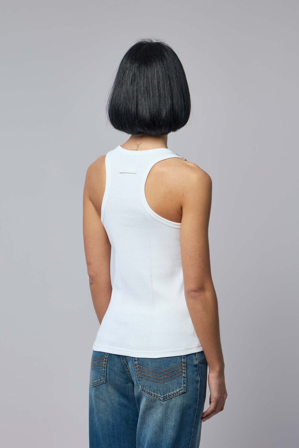 Jean Paul Gaultier - Tank Top With With Overall Engraved - LABELS