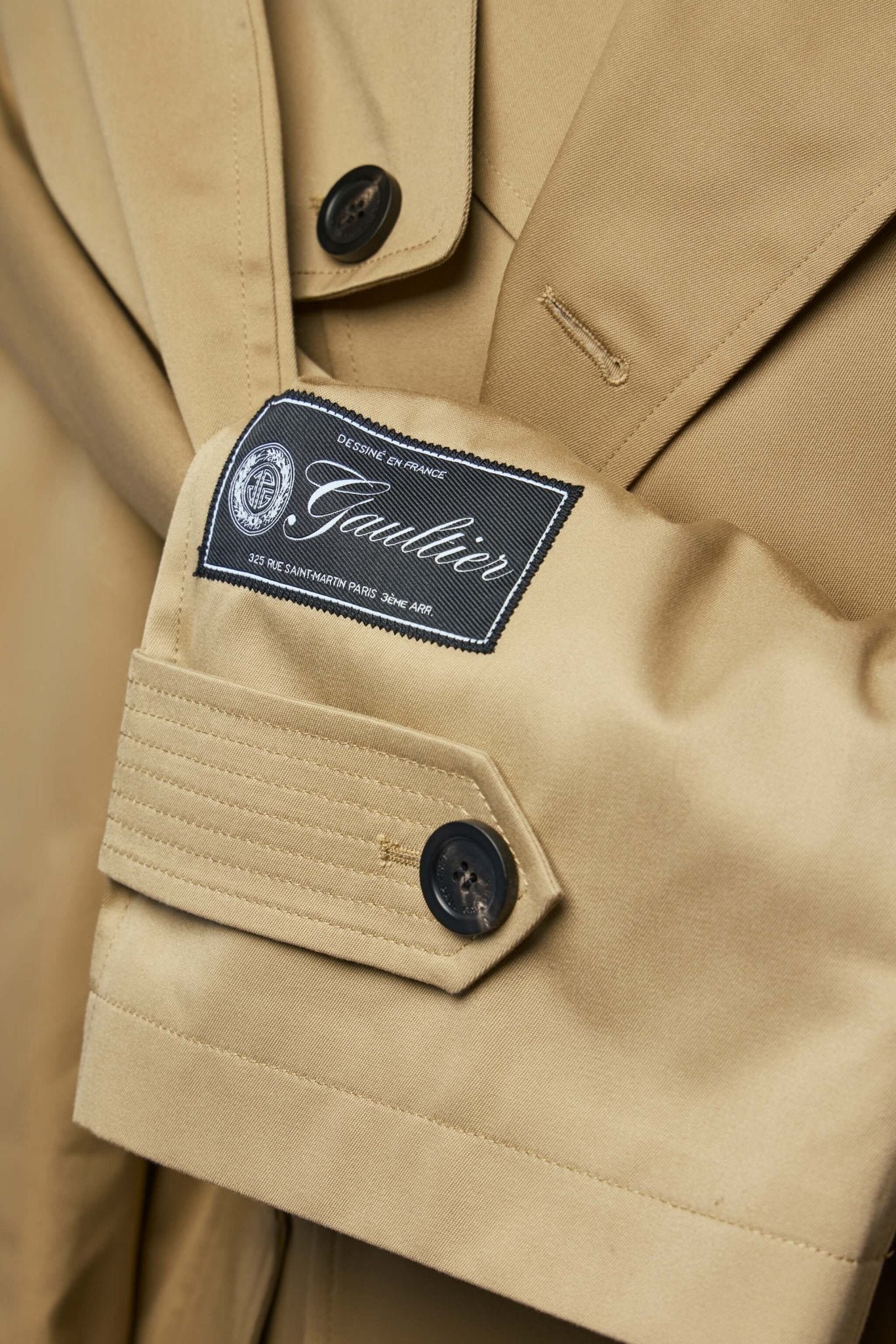 Jean Paul Gaultier - Trench with Hood and Sleeves Scarf - LABELS