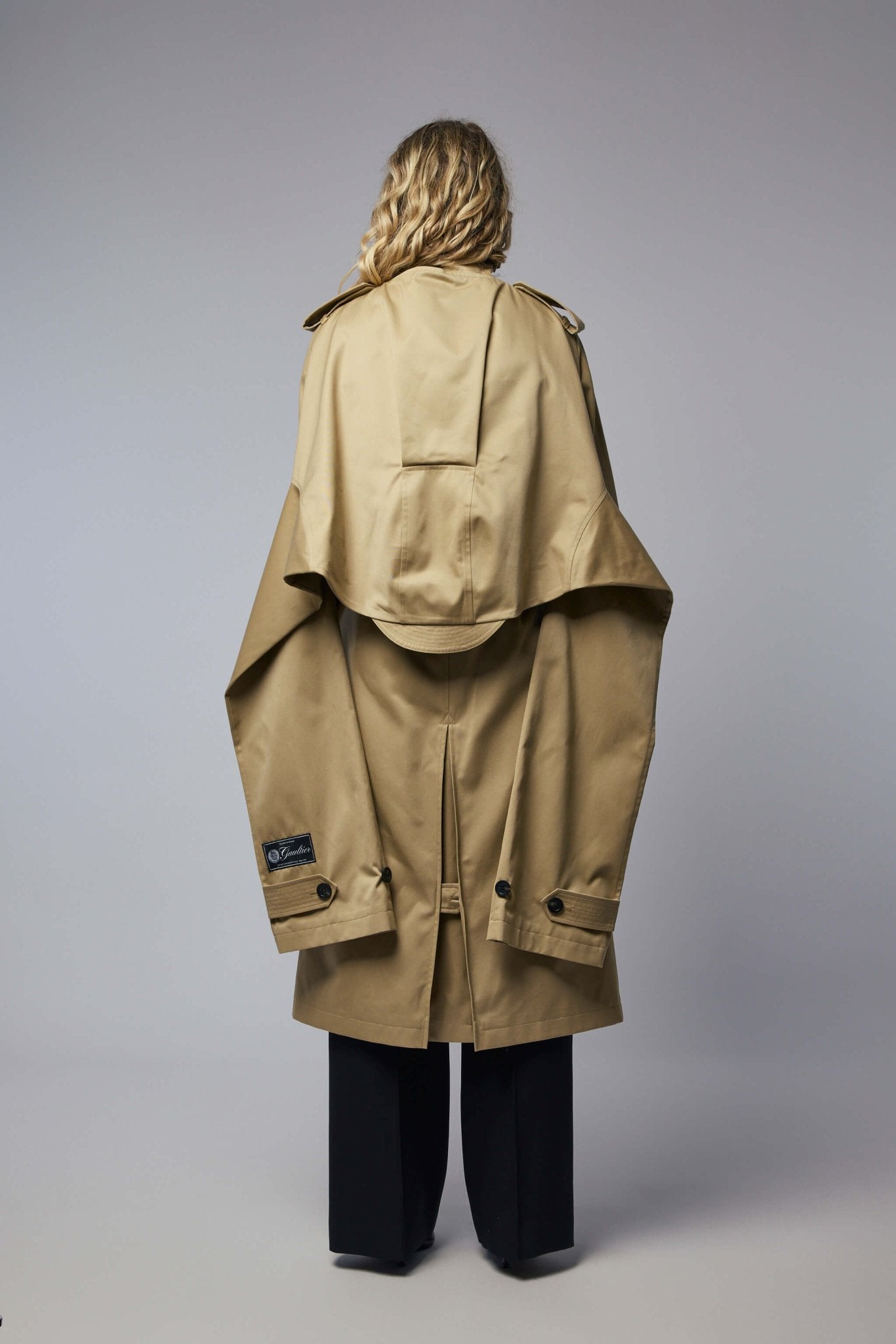 Jean Paul Gaultier - Trench with Hood and Sleeves Scarf - LABELS