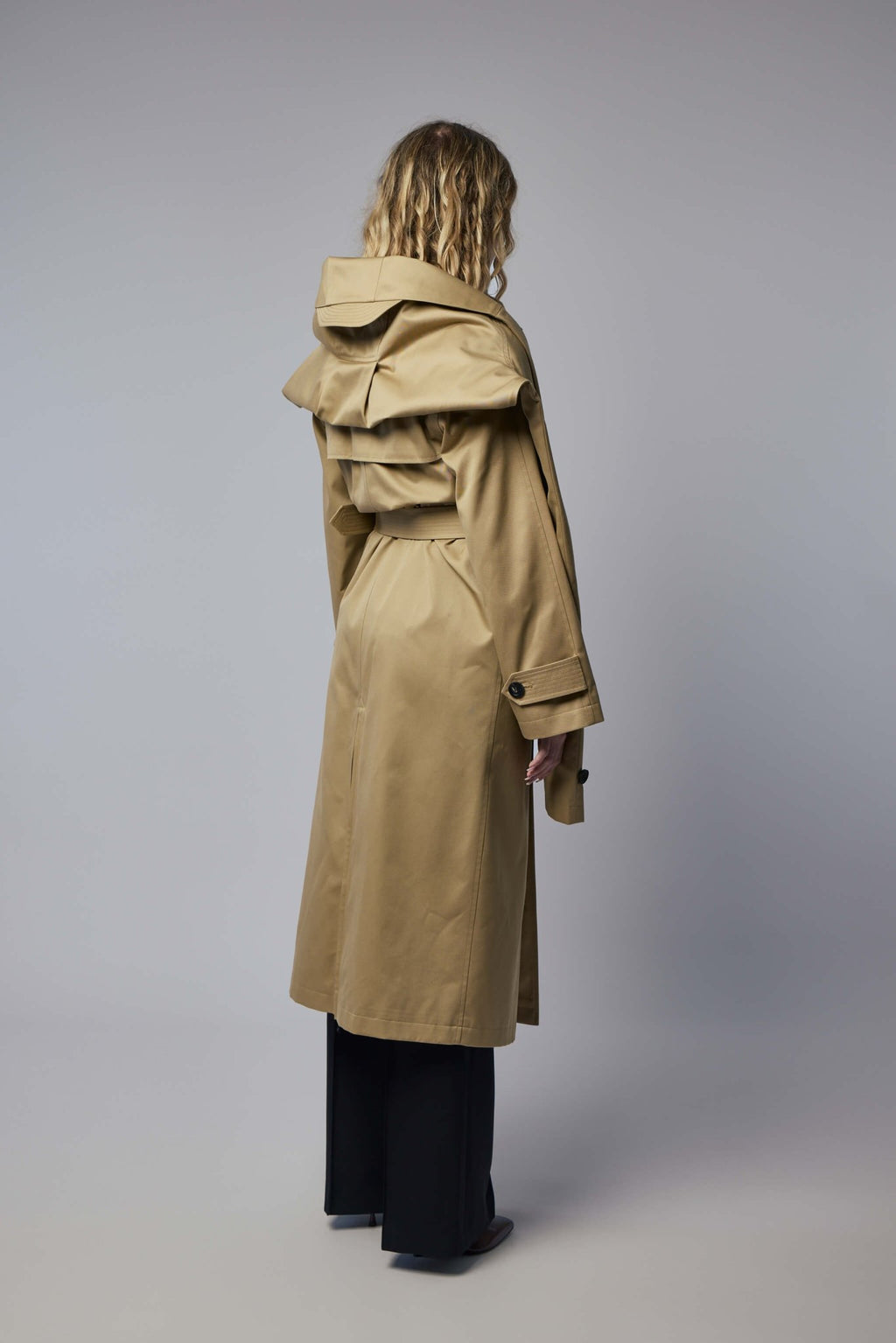 Jean Paul Gaultier - Trench with Hood and Sleeves Scarf - LABELS