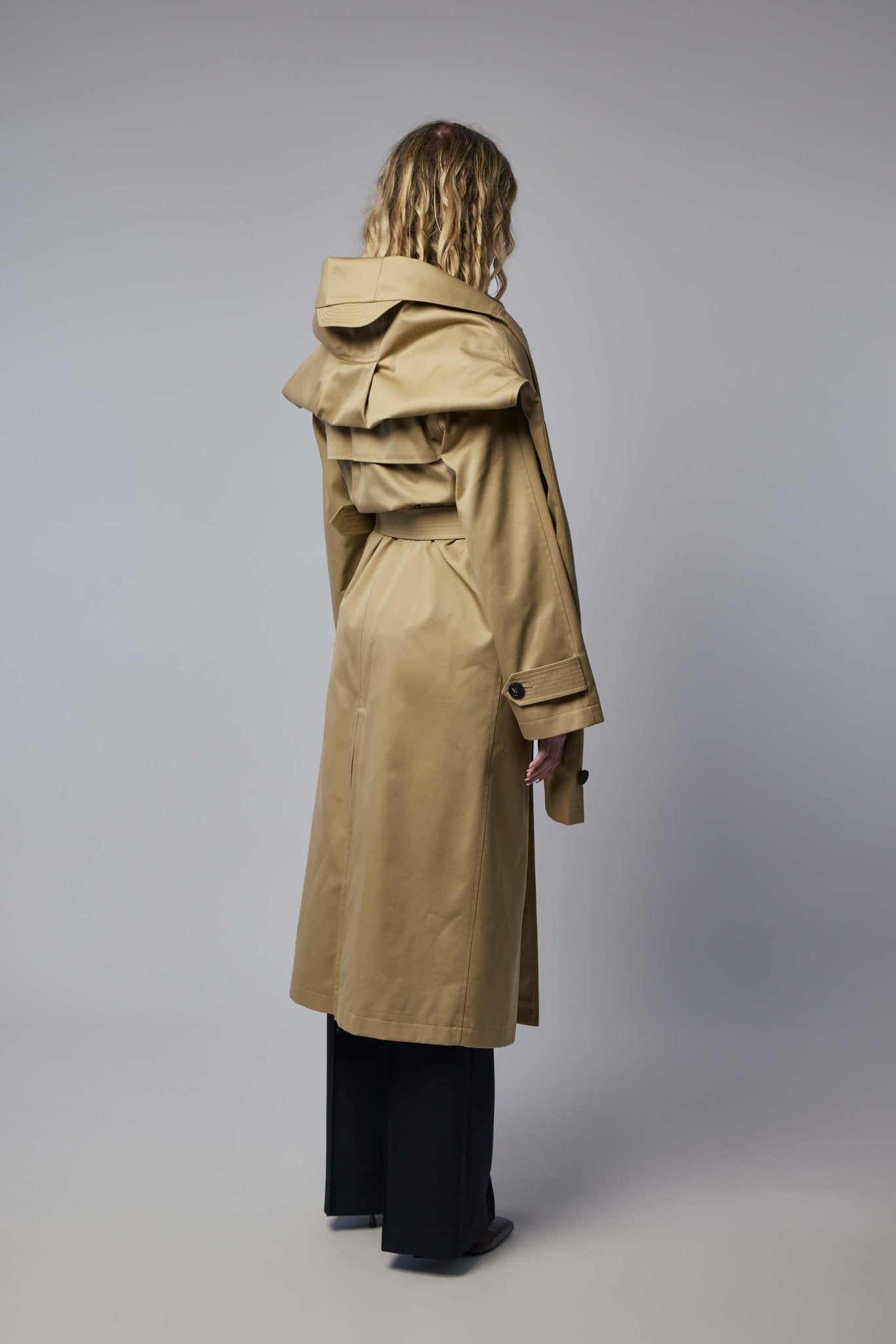 Jean Paul Gaultier - Trench with Hood and Sleeves Scarf - LABELS