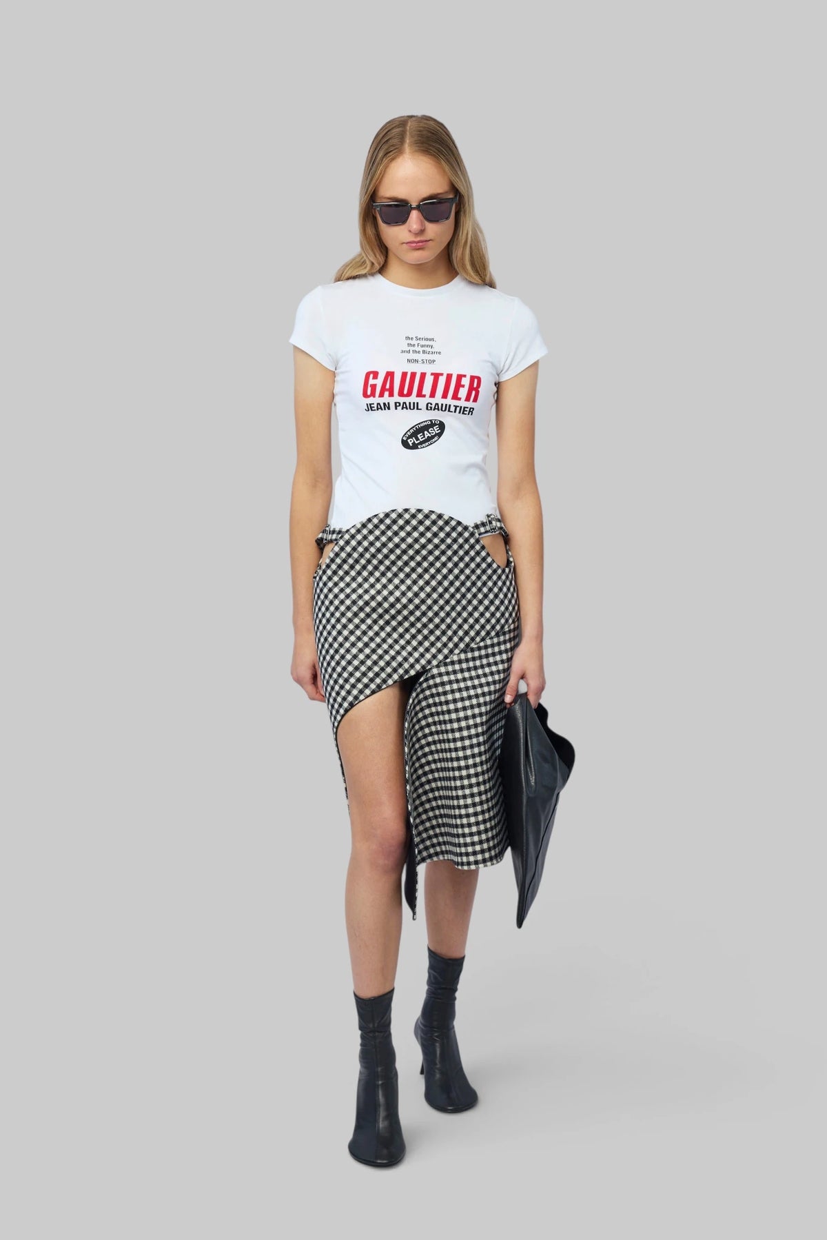 Jean Paul Gaultier - Zip Opening Check Skirt - LABELS