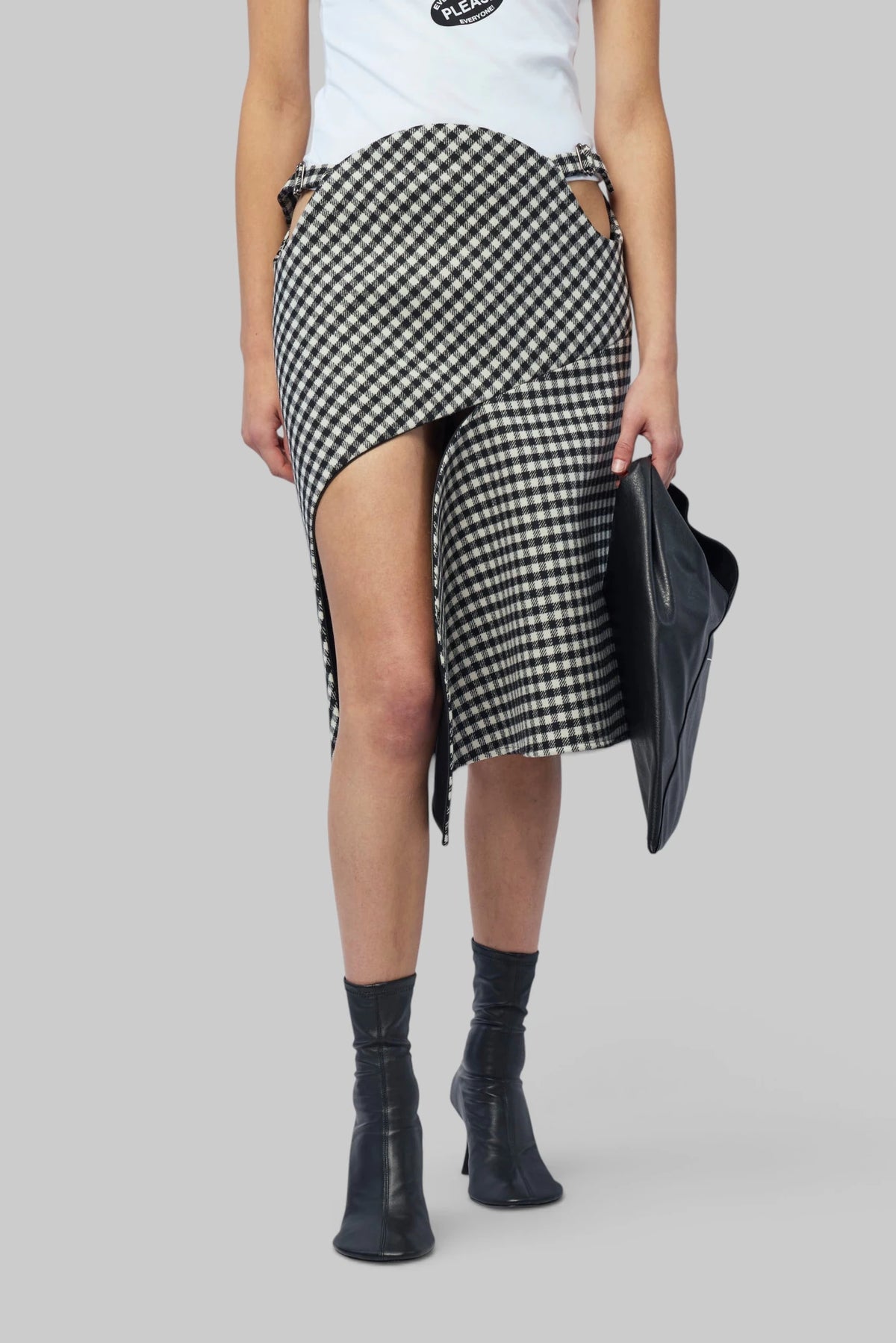 Jean Paul Gaultier - Zip Opening Check Skirt - LABELS