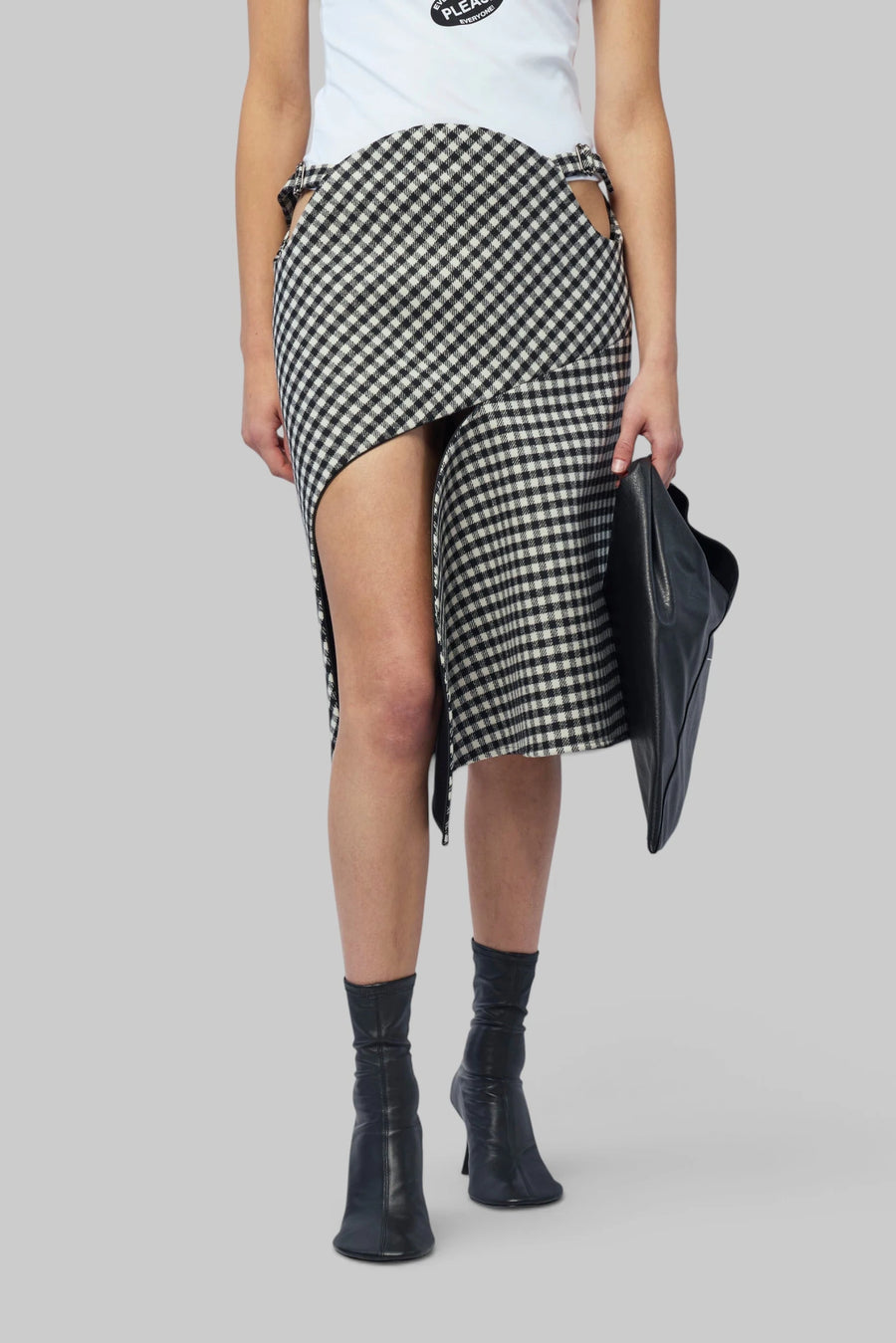 Jean Paul Gaultier - Zip Opening Check Skirt - LABELS